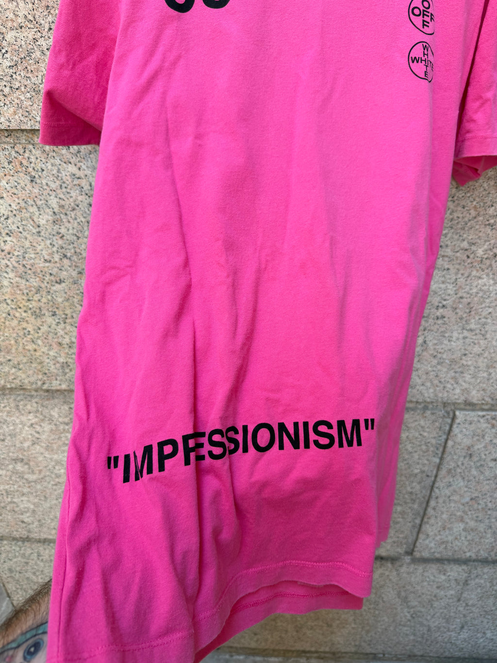 Off-White Impressionism Tee Pink FW18 - L (USED)