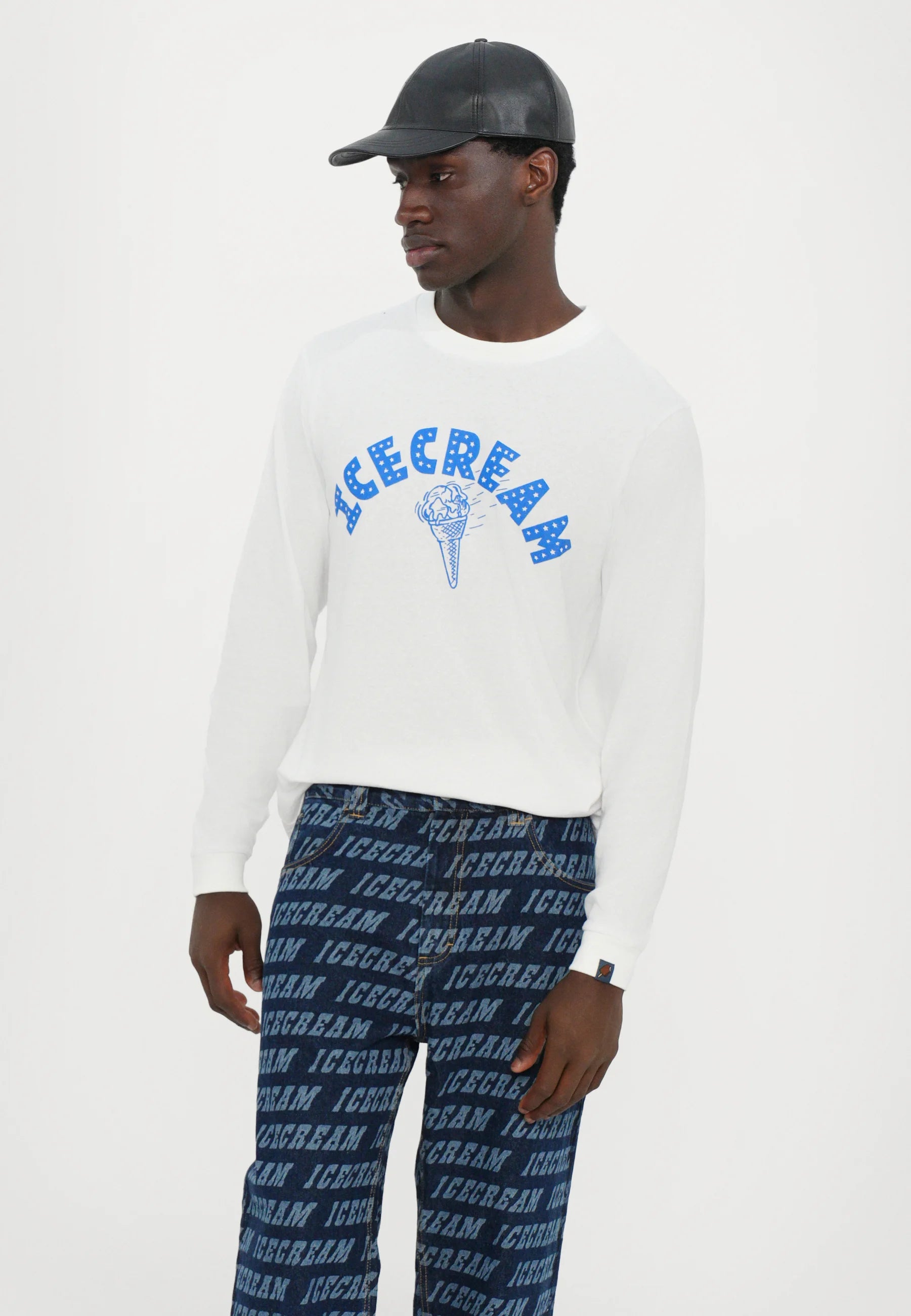 Icecream Longsleeve Cone White