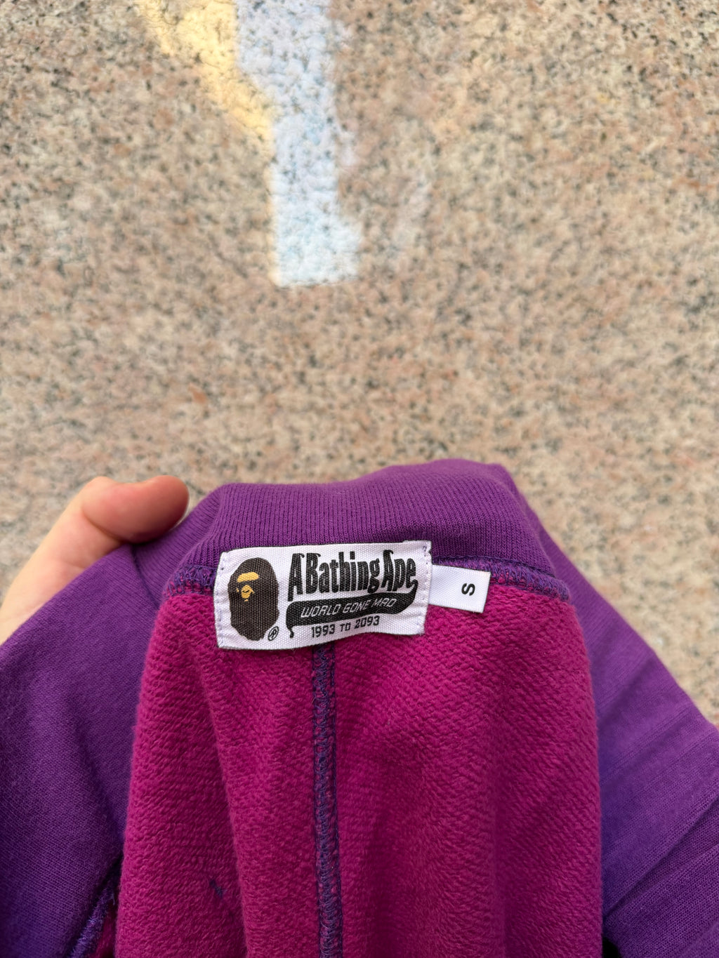 A Bathing Ape Bape Camo Shark Sweatpants Purple - S (USED)