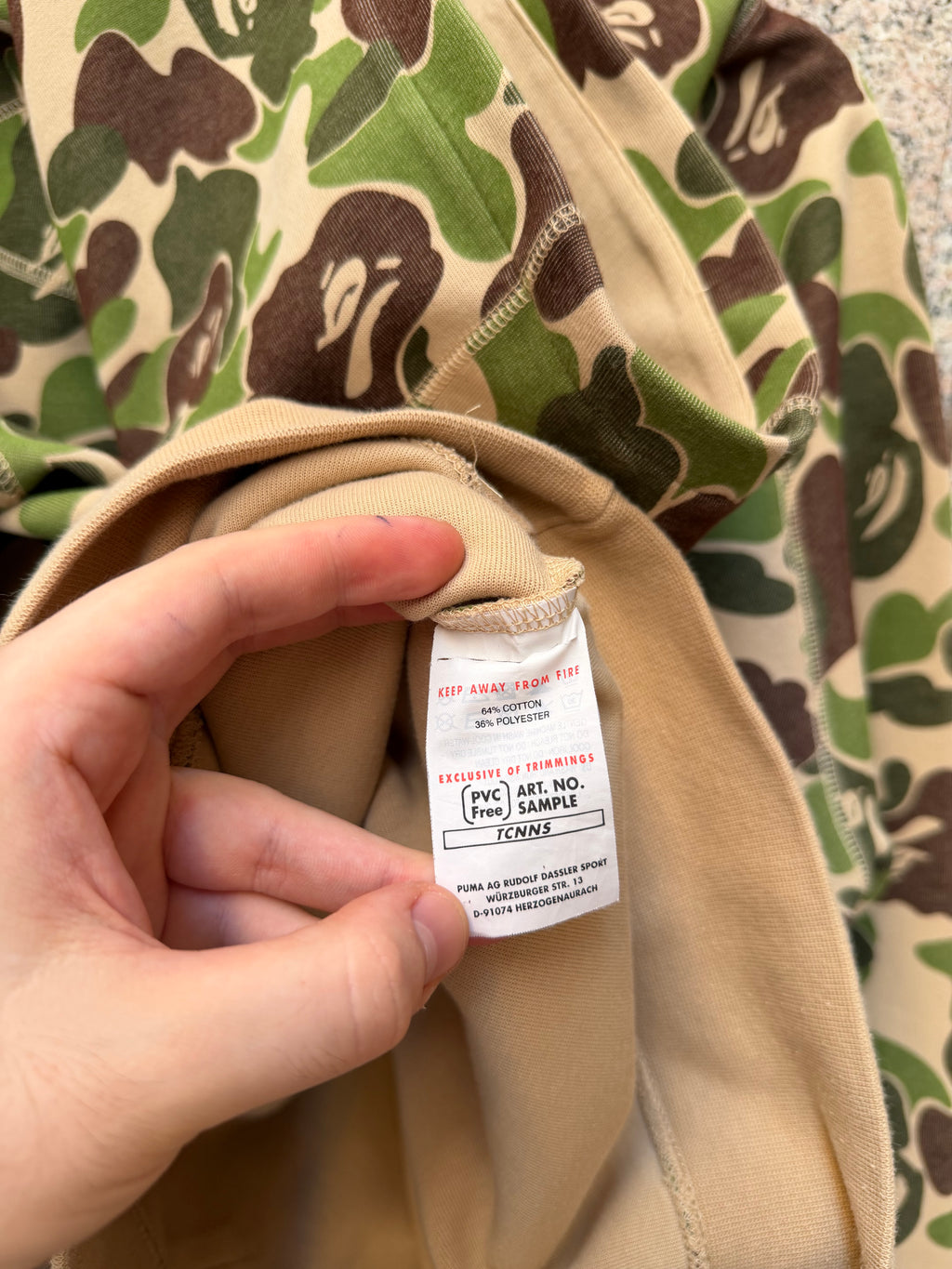 A Bathing Ape Bape X Puma Camo Hoodie SAMPLE 2015 - M (USED)