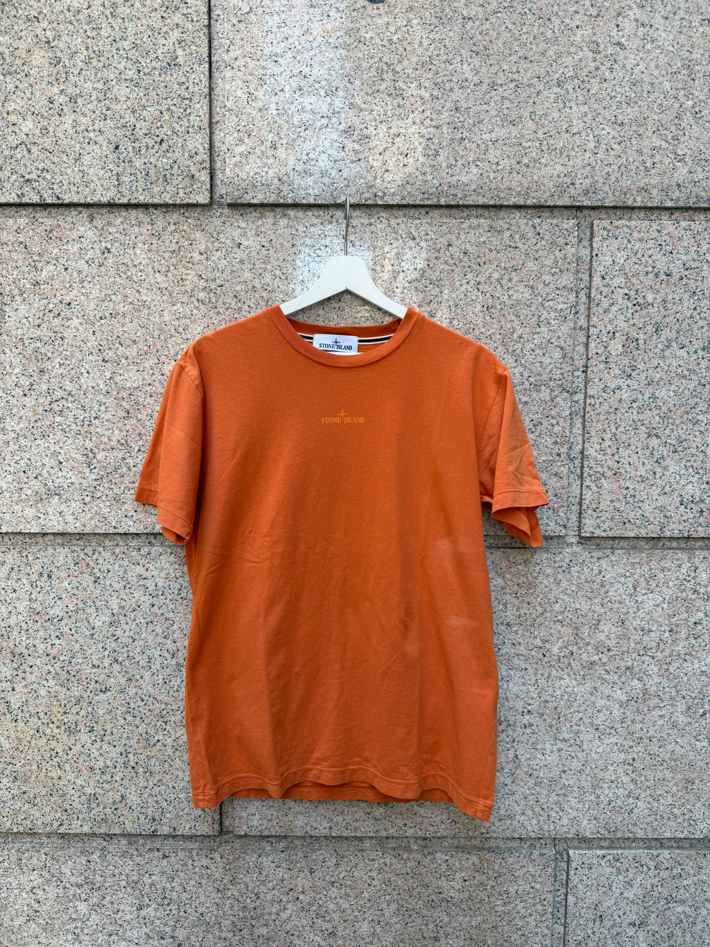 Stone Island Orange Tee - S-M (USED)