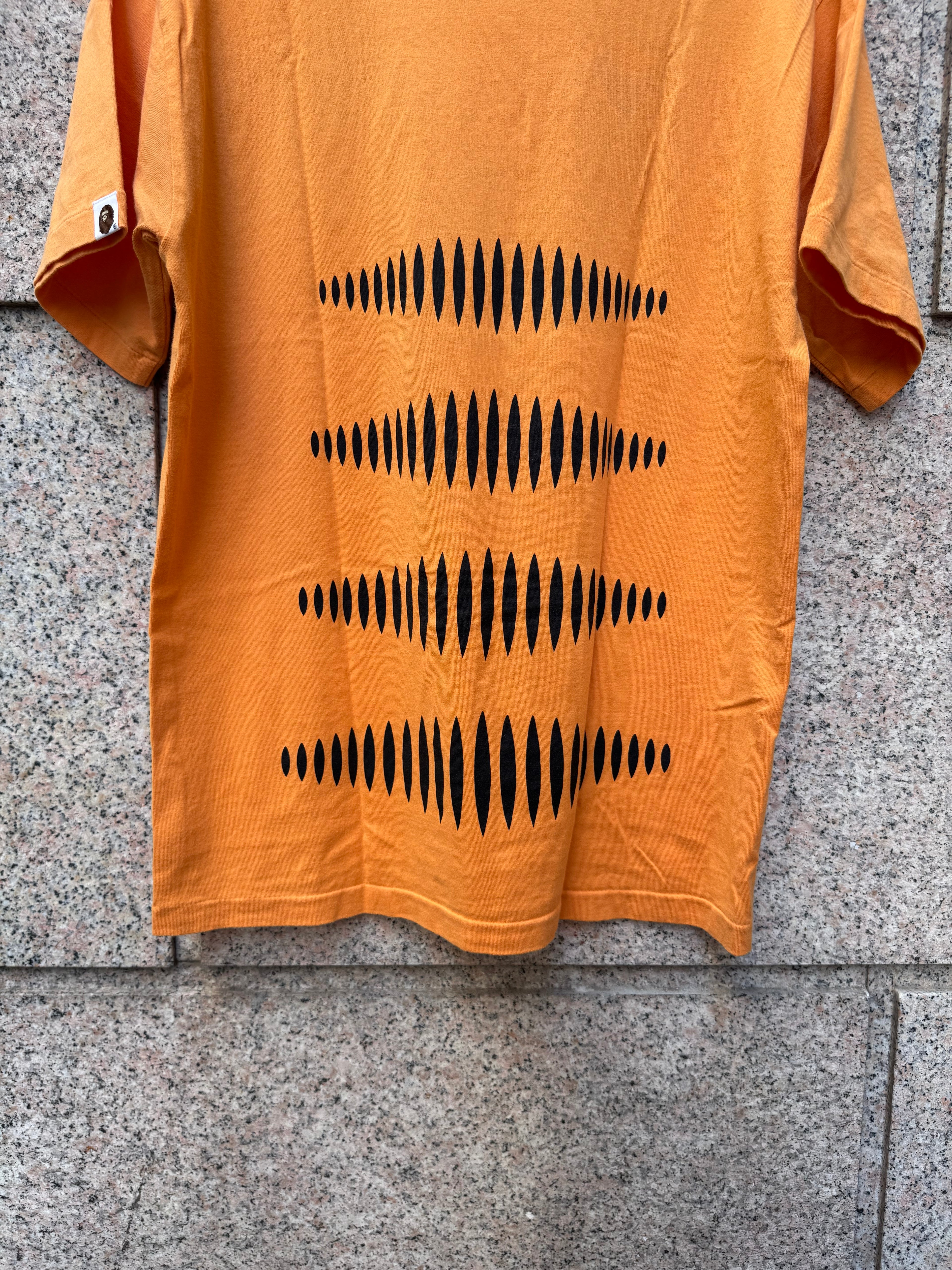 A Bathing Ape Bape X Garfield Orange Tee - L (USED)