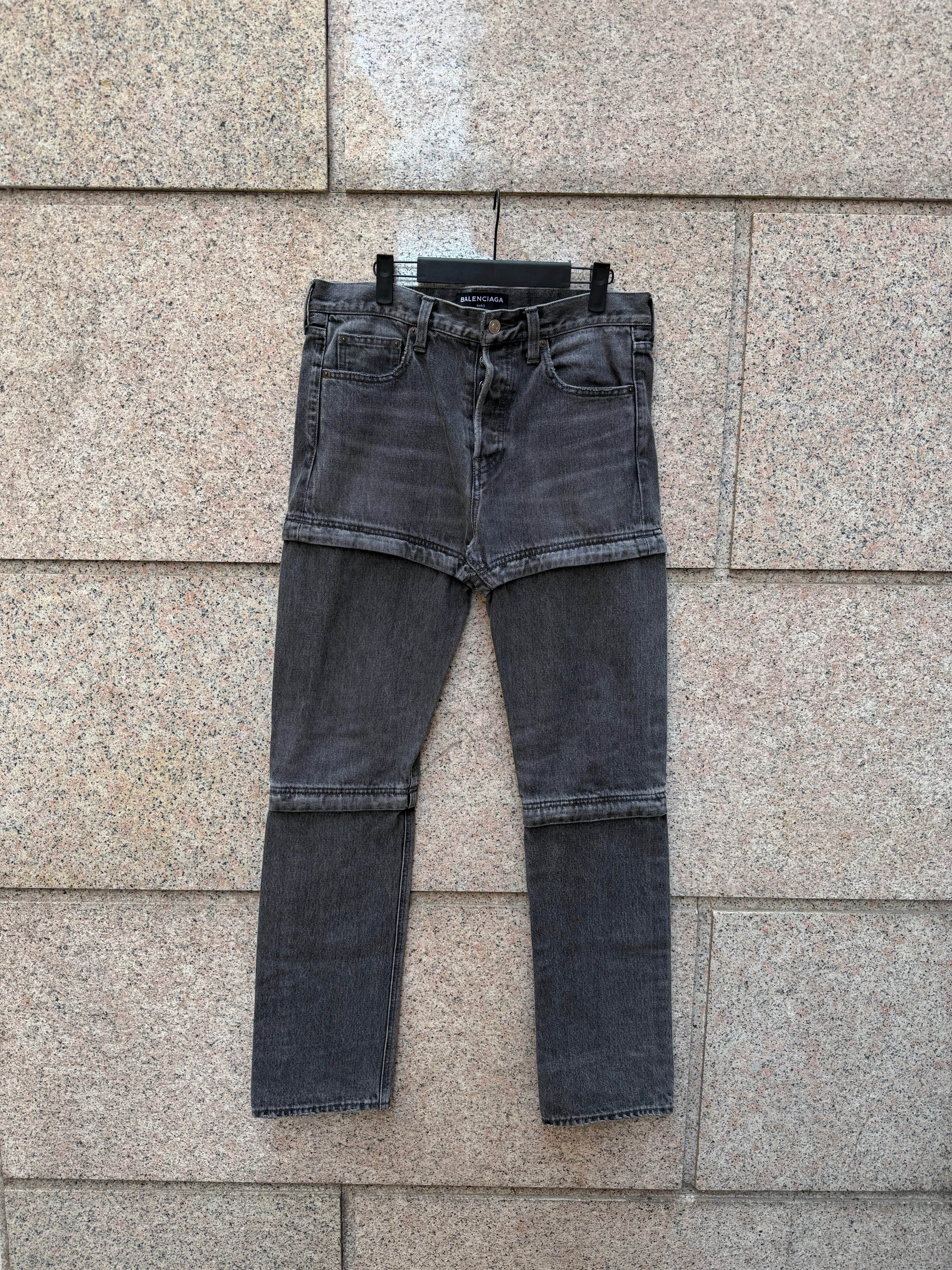 Balenciaga Hybrid Trompe L' Oeil Zip Denim - US30 (USED)