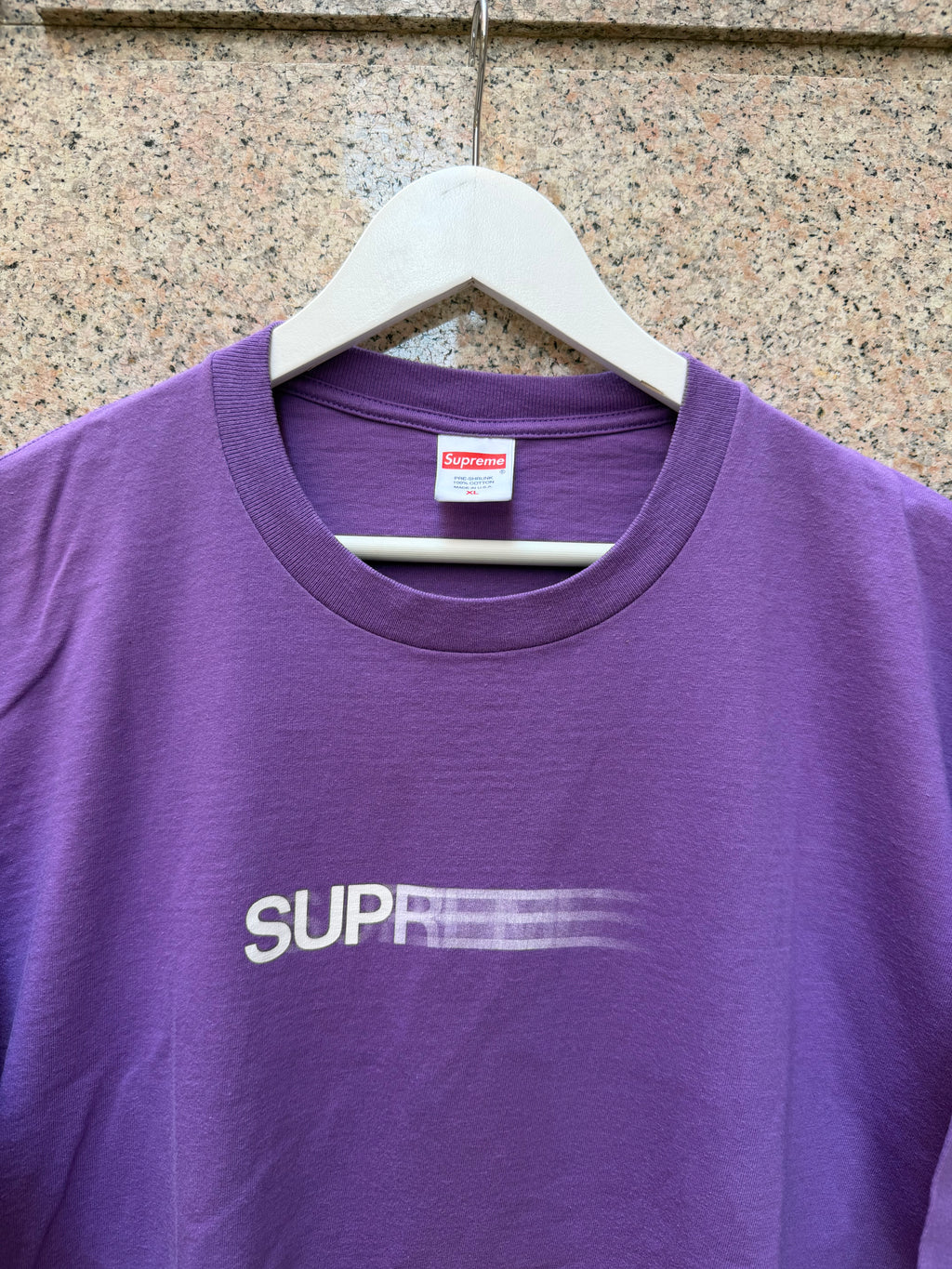 Supreme Tee Motion Logo Purple - XL (USED)