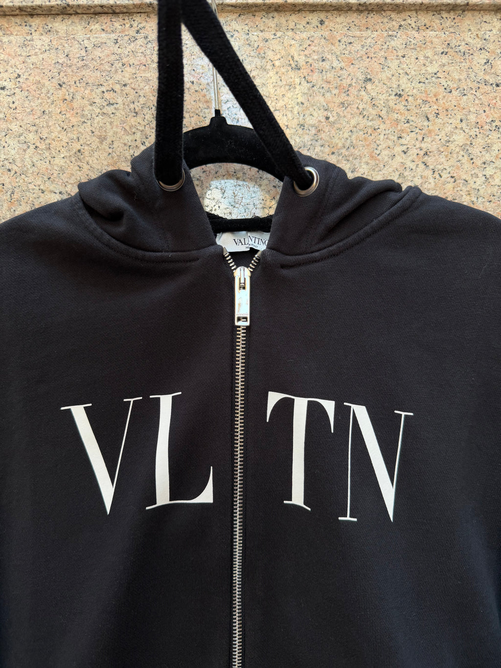 Valentino Zip Black Hoodie - S (USED)