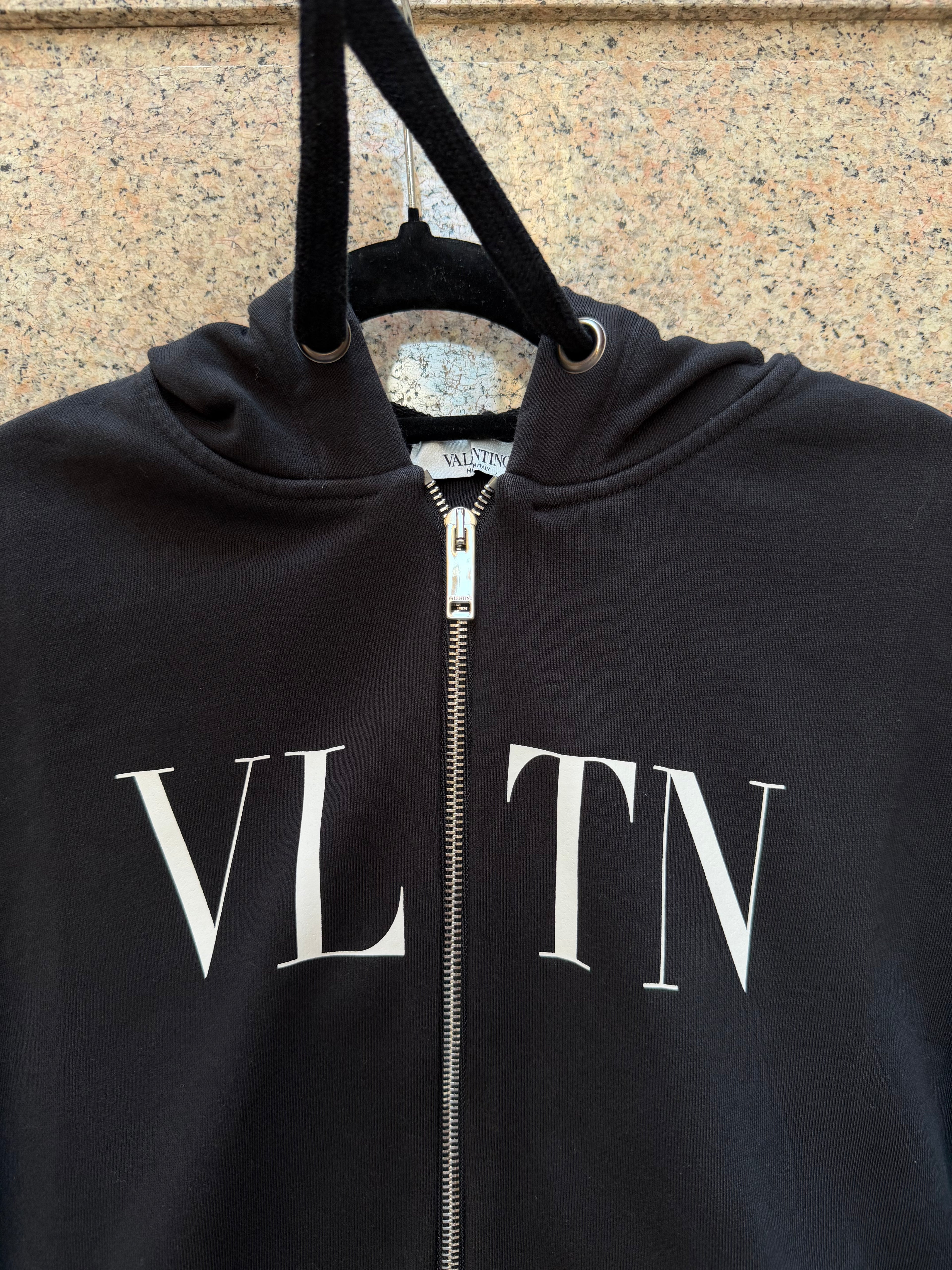 Valentino Zip Black Hoodie - S (USED)