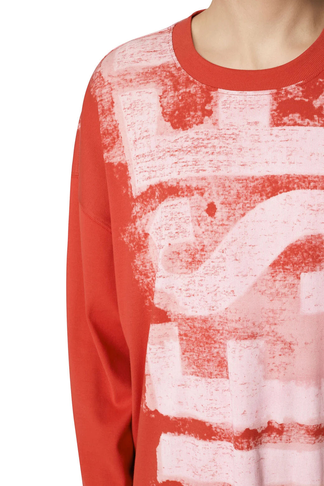 DIesel Long-sleeve T-shirt with smudged logo