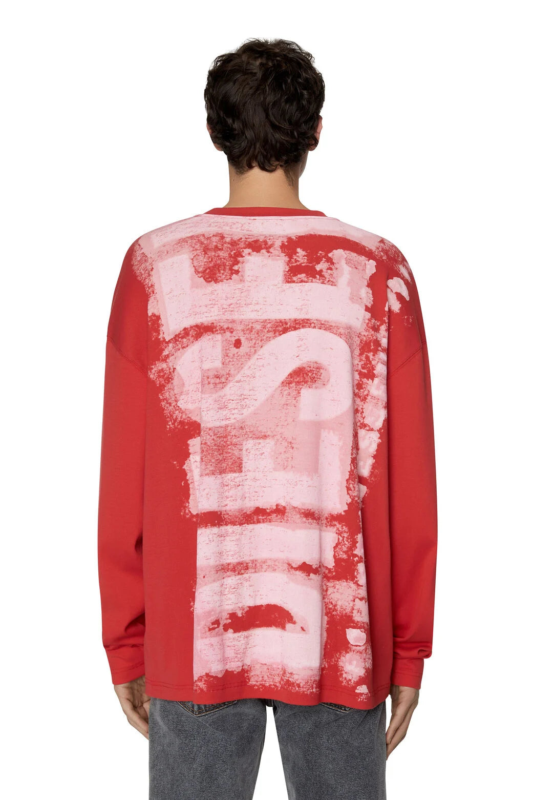 DIesel Long-sleeve T-shirt with smudged logo