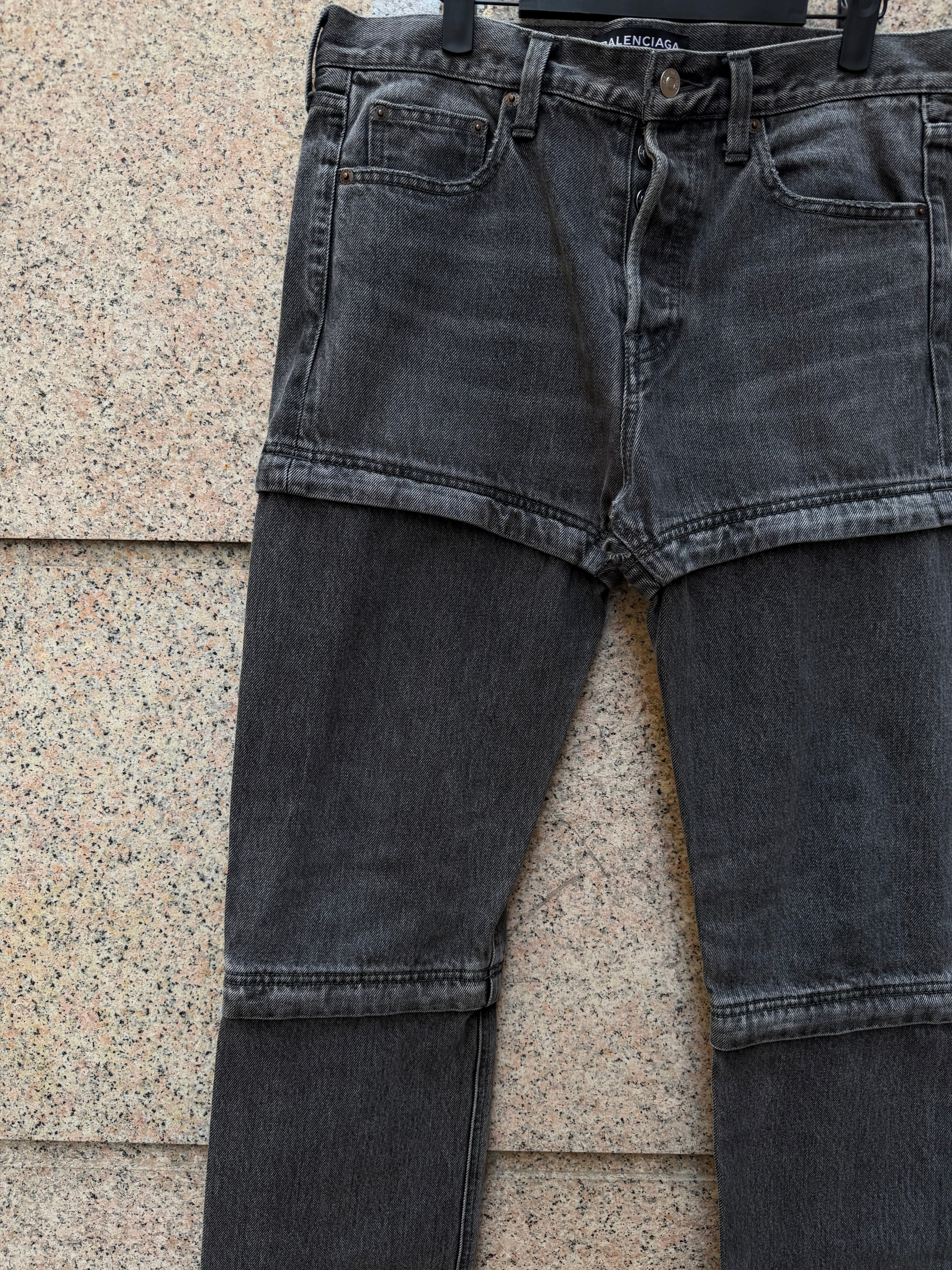 Balenciaga Hybrid Trompe L' Oeil Zip Denim - US30 (USED)