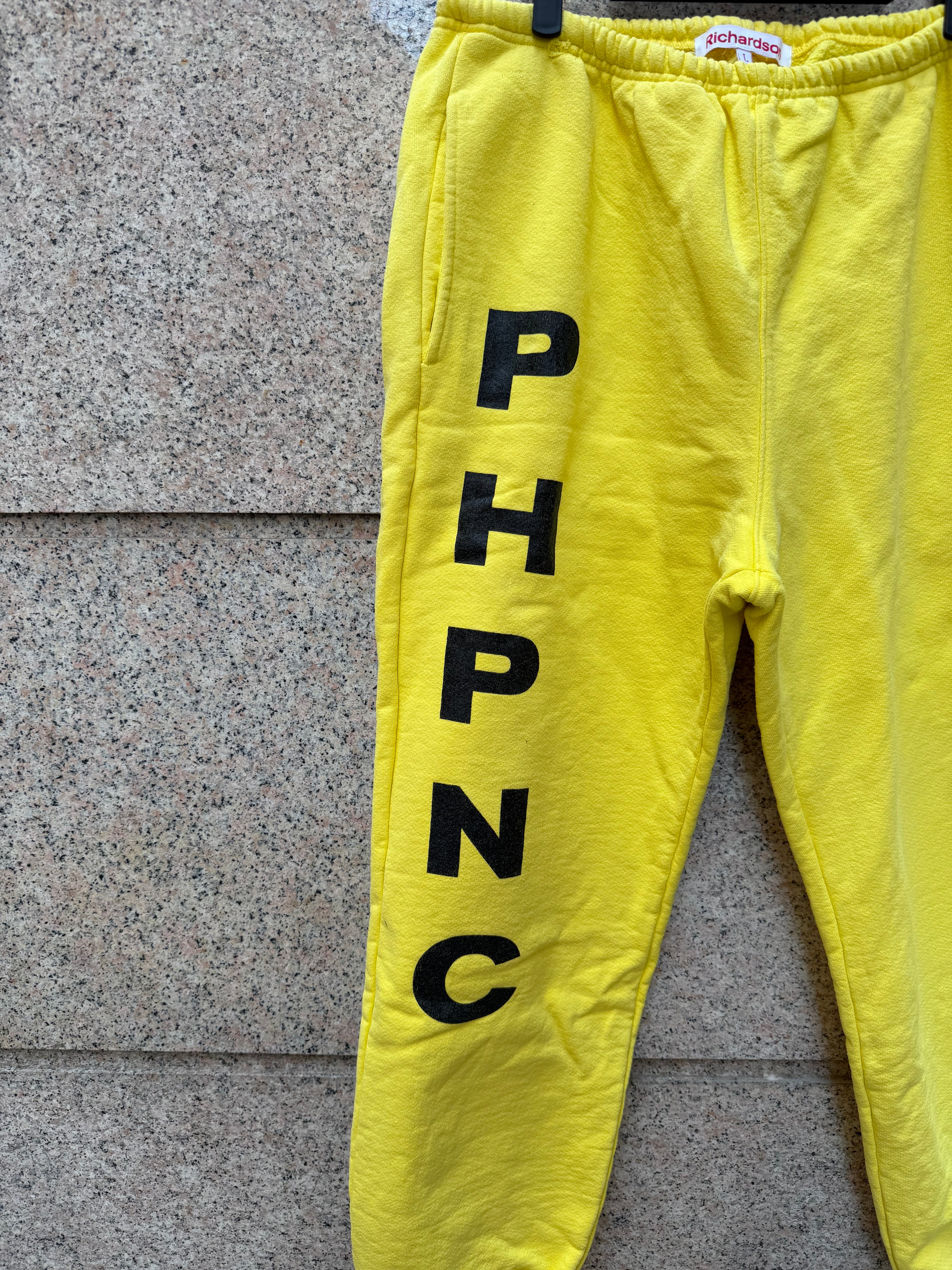 Richardson X PHPNC Sweatpants Yellow Logo Pants- L (USED)