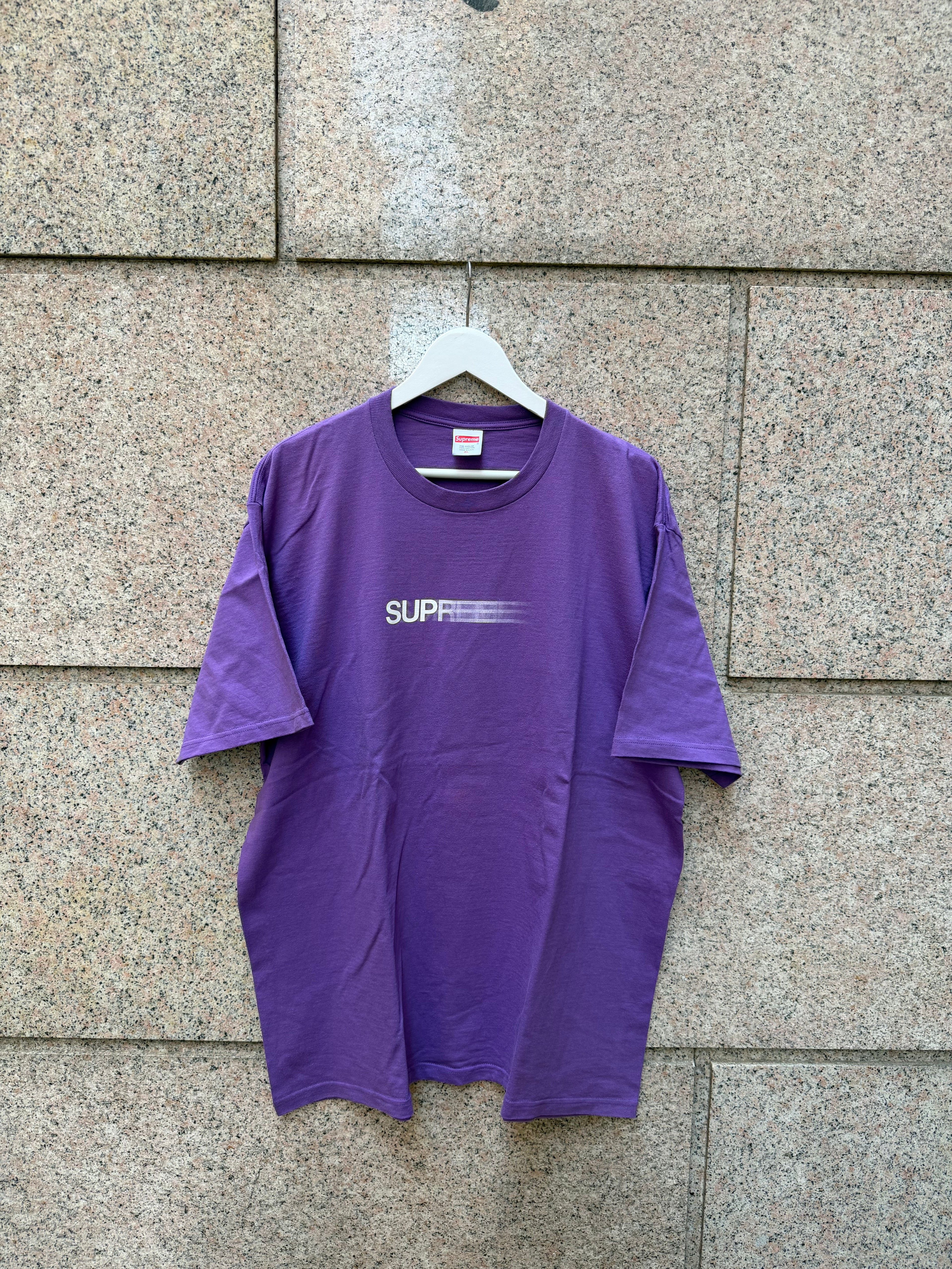 Supreme Tee Motion Logo Purple - XL (USED)