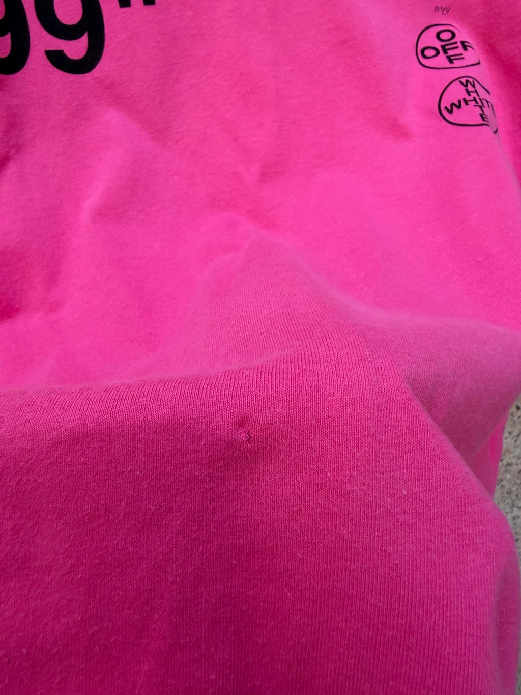 Off-White Impressionism Tee Pink FW18 - L (USED)