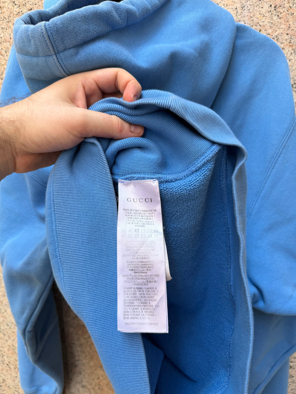 Gucci Band Hoodie Blue - M (USED)