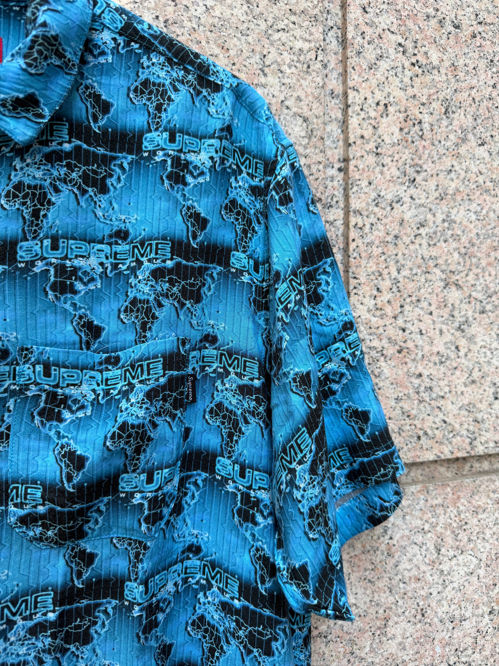 Supreme Shirt World Famous Rayon Blue - M (USED)