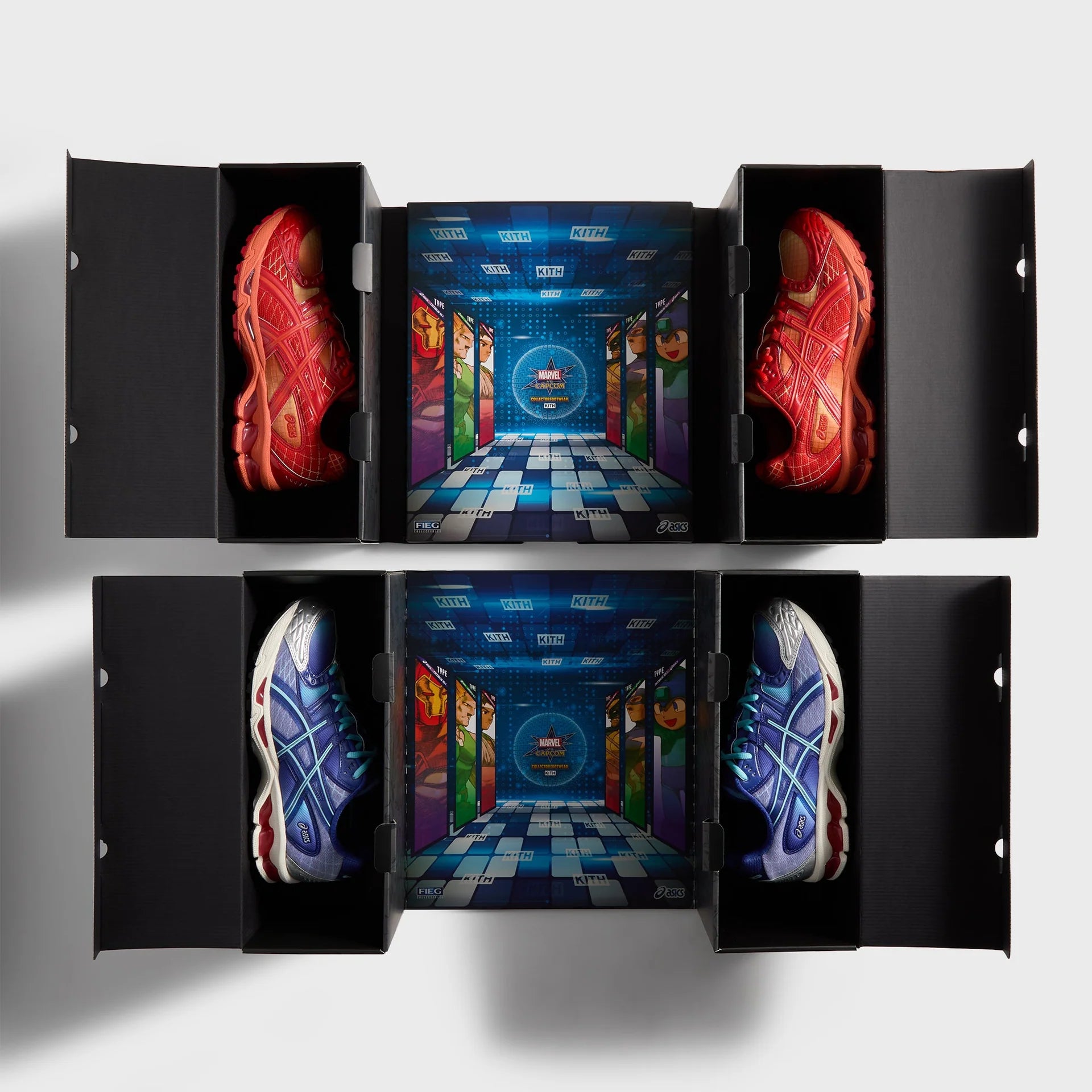 ASICS Gel-Nimbus 10.1 Kith Marvel vs. Capcom Iron Man vs. Mega Man (fumetto incluso) Special Box