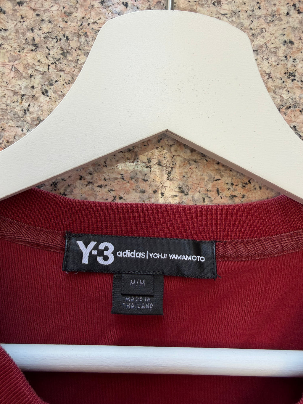 Y-3 Adidas Yohji Yamamoto Tee Bordeoux - M (USED)