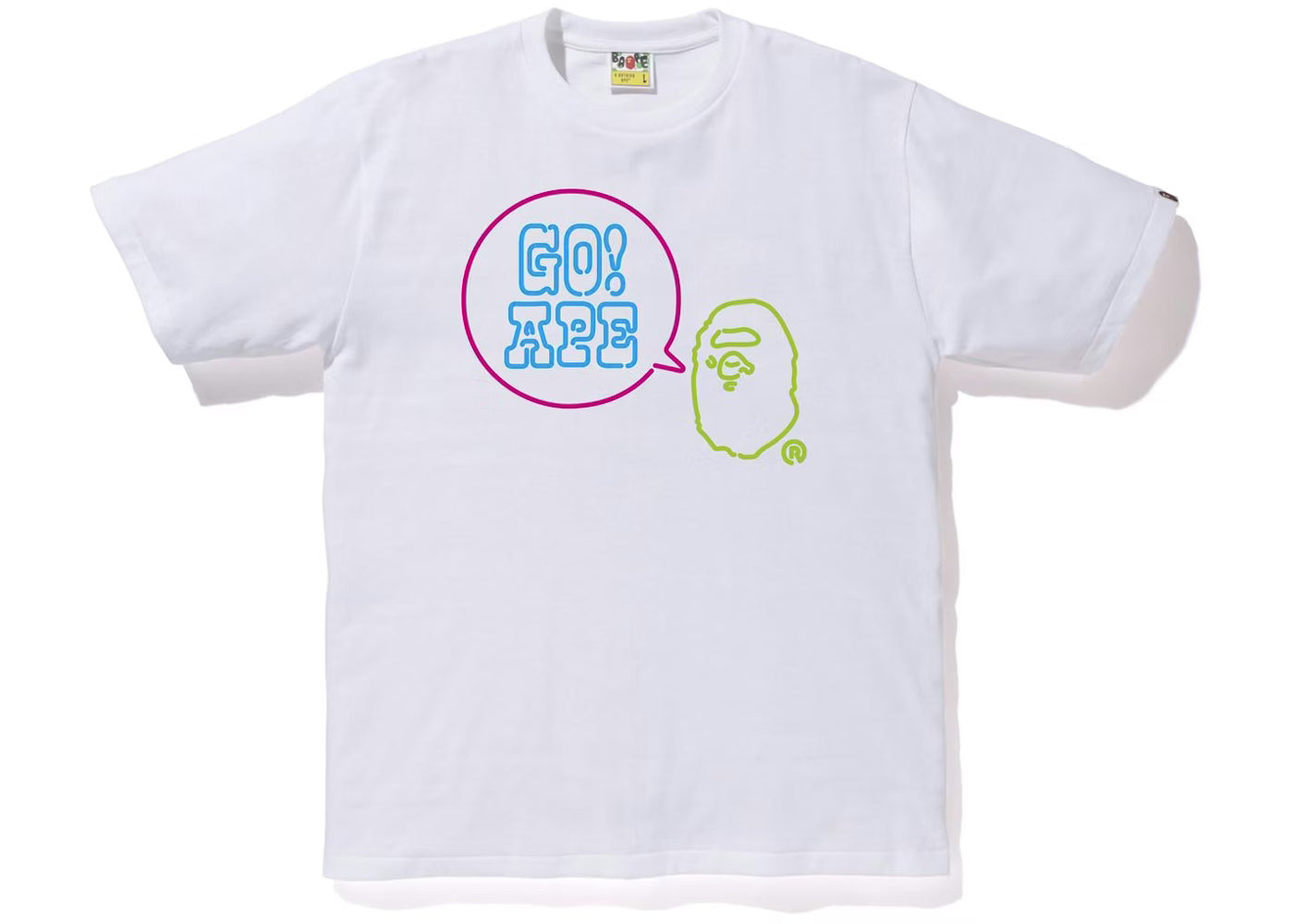 A Bathing Ape BAPE Neon Go Ape T-Shirt White