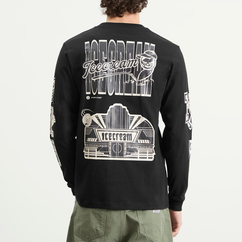Icecream Multi Graphic Longsleeve T-Shirt Black