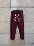A Bathing Ape Bape Camo Shark Sweatpants Burgundy - L (USED)