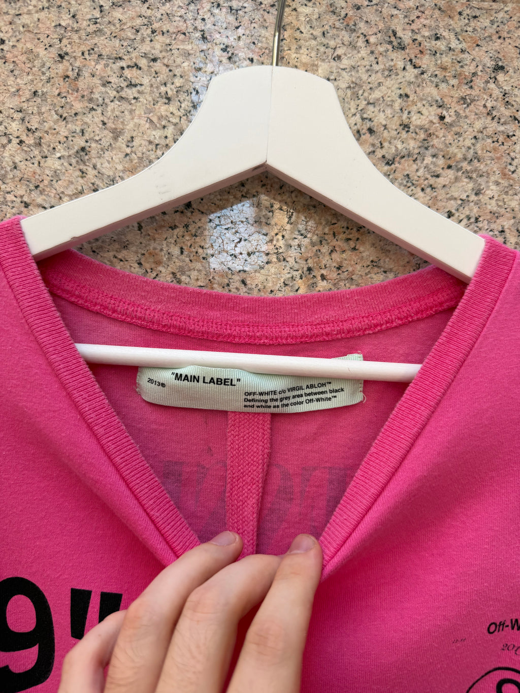 Off-White Impressionism Tee Pink FW18 - L (USED)