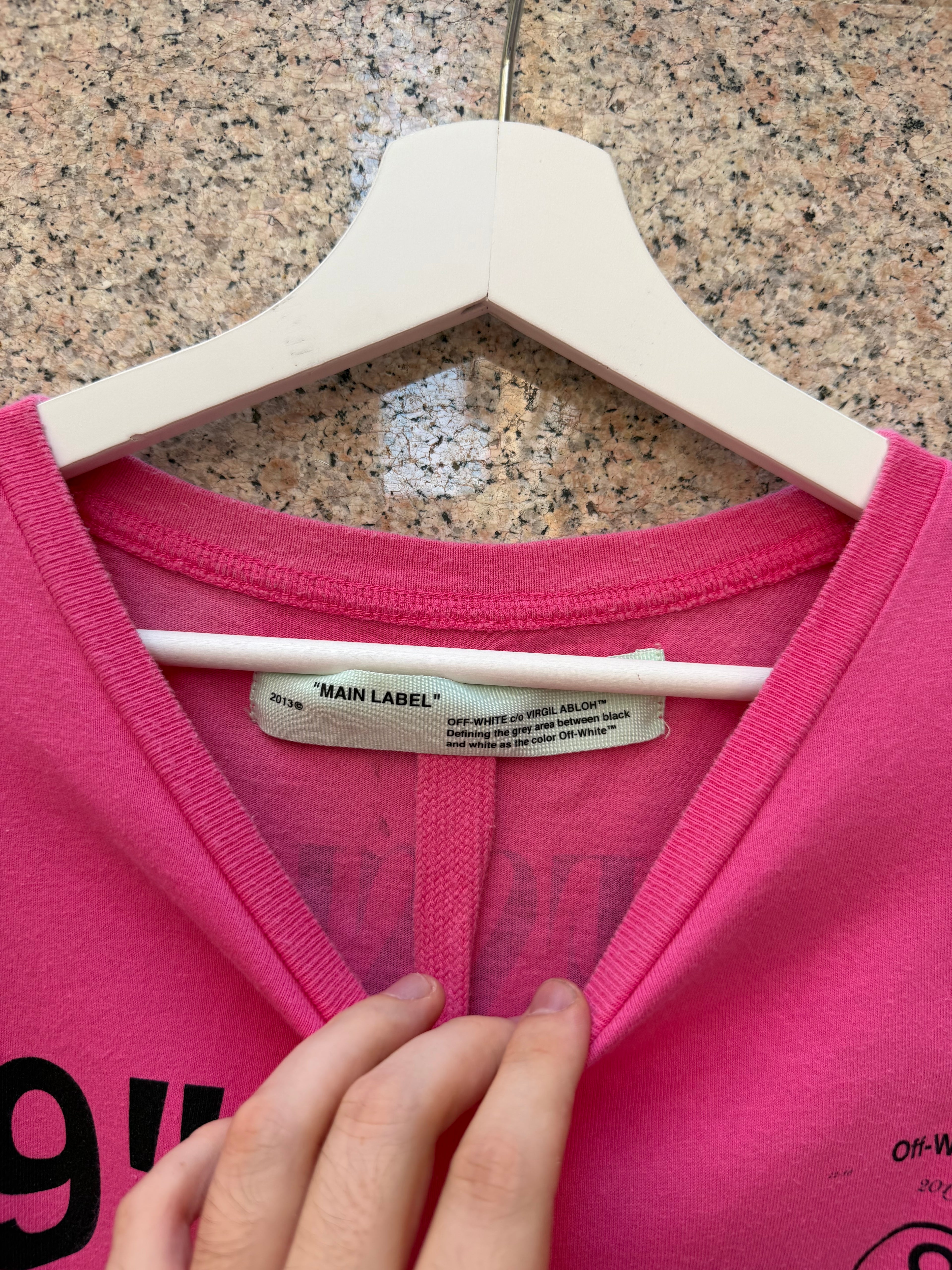 Off-White Impressionism Tee Pink FW18 - L (USED)