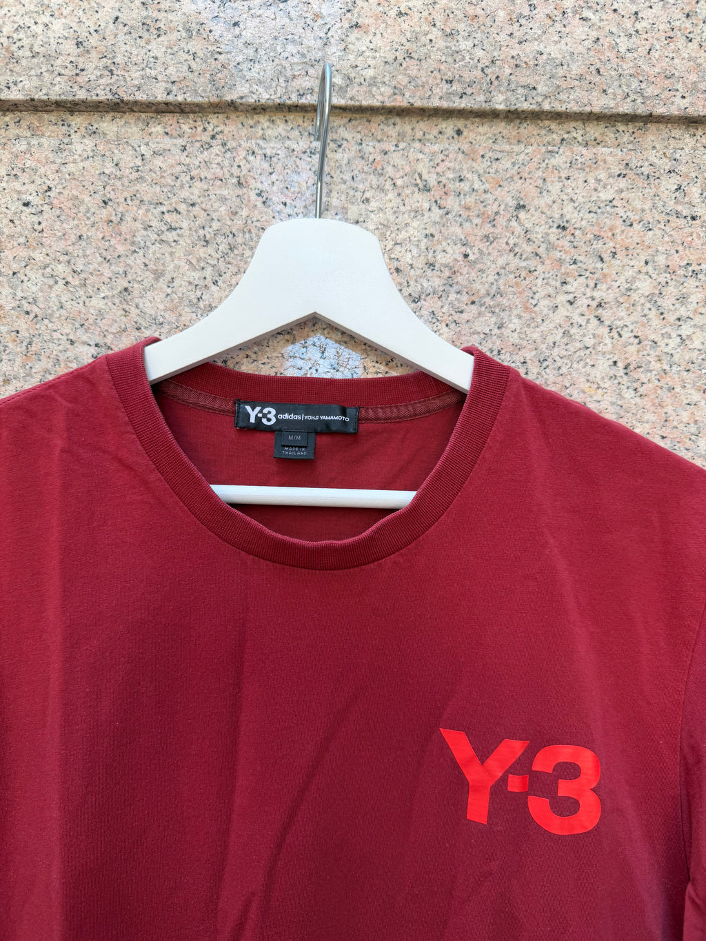 Y-3 Adidas Yohji Yamamoto Tee Bordeoux - M (USED)