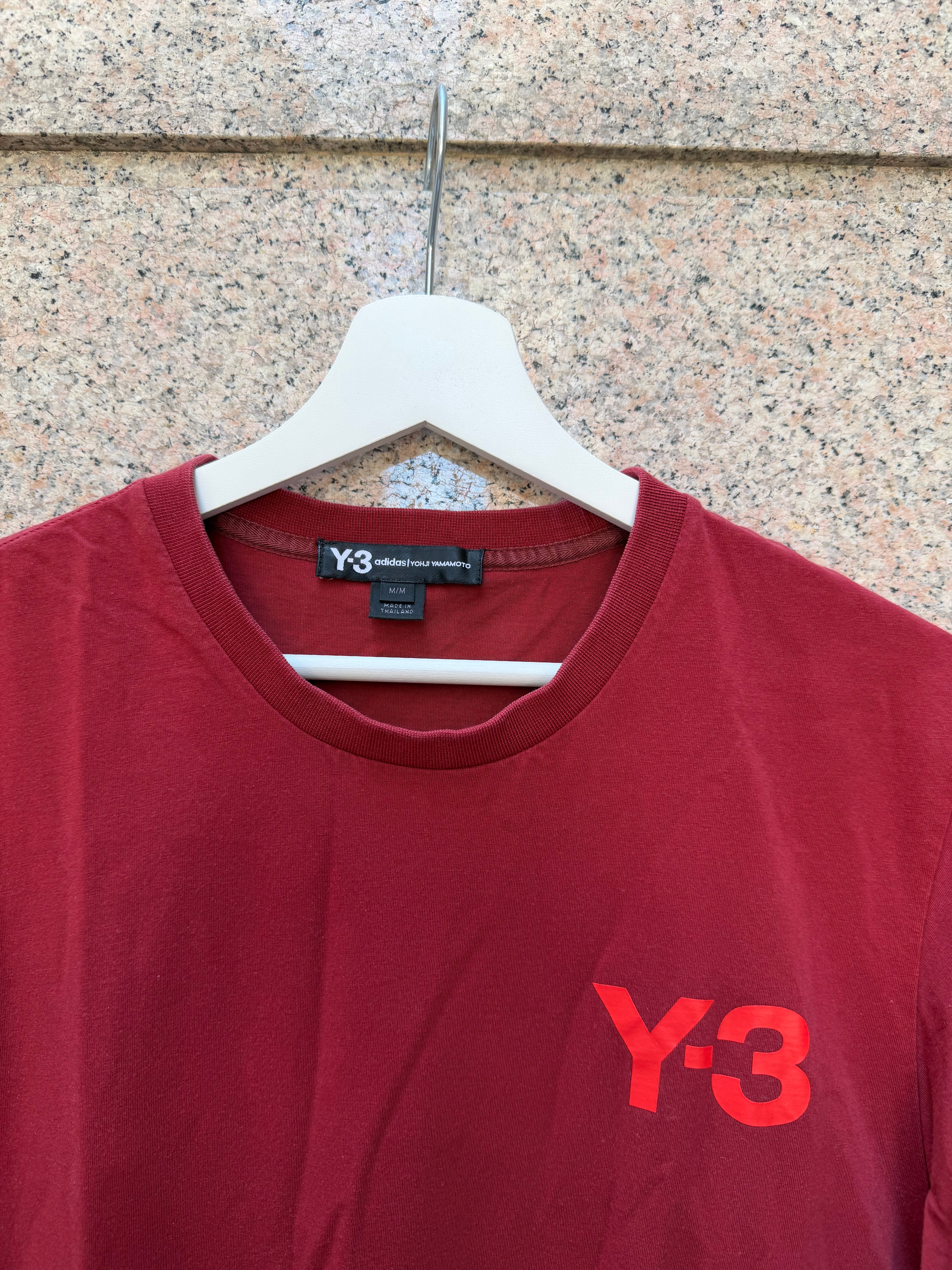 Y-3 Adidas Yohji Yamamoto Tee Bordeoux - M (USED)