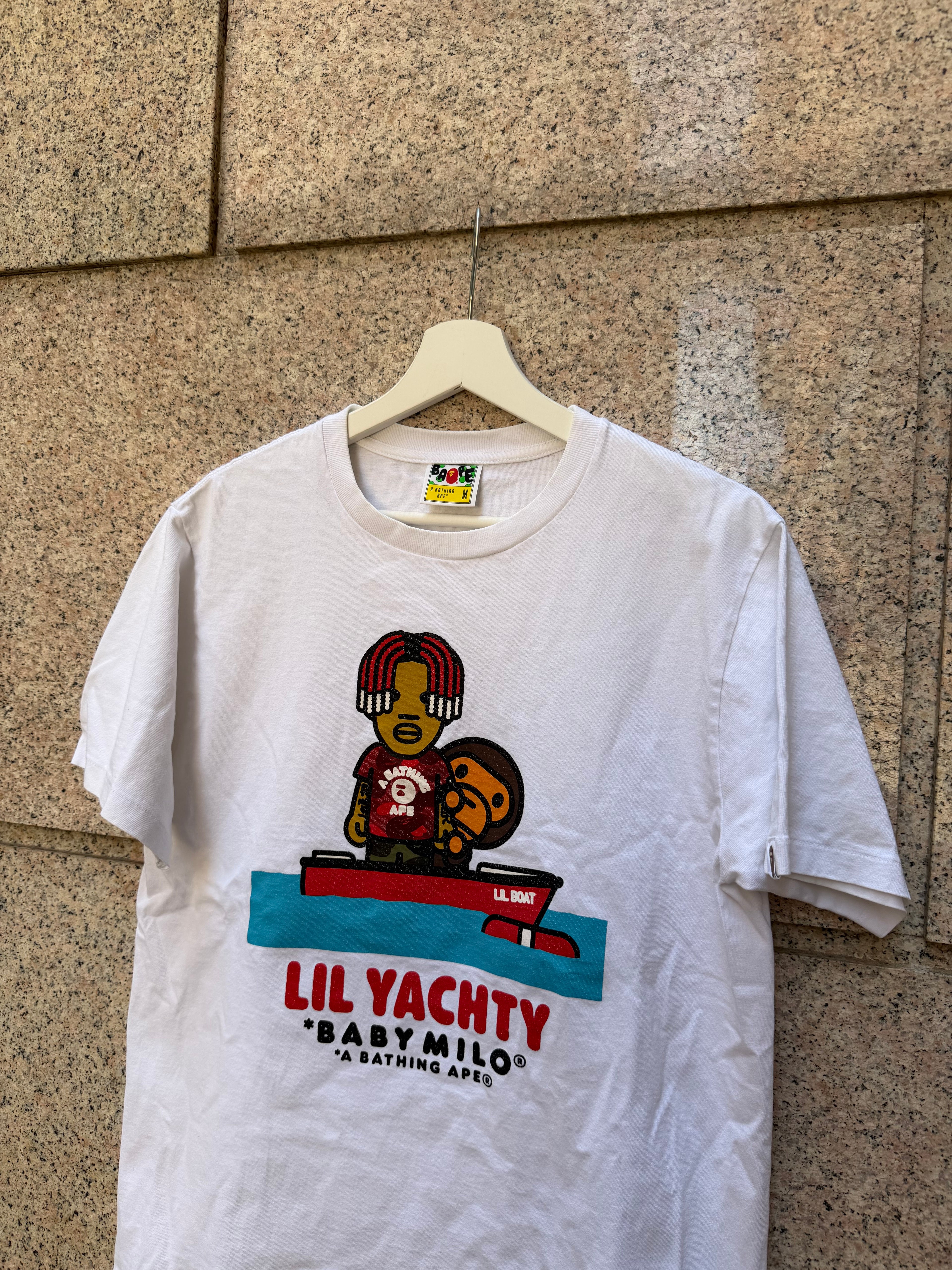 A Bathing Ape Bape X Lil Yachty Baby Milo Boat T-Shirt White - M (USED)