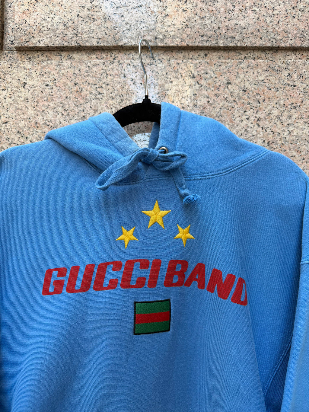 Gucci Band Hoodie Blue - M (USED)