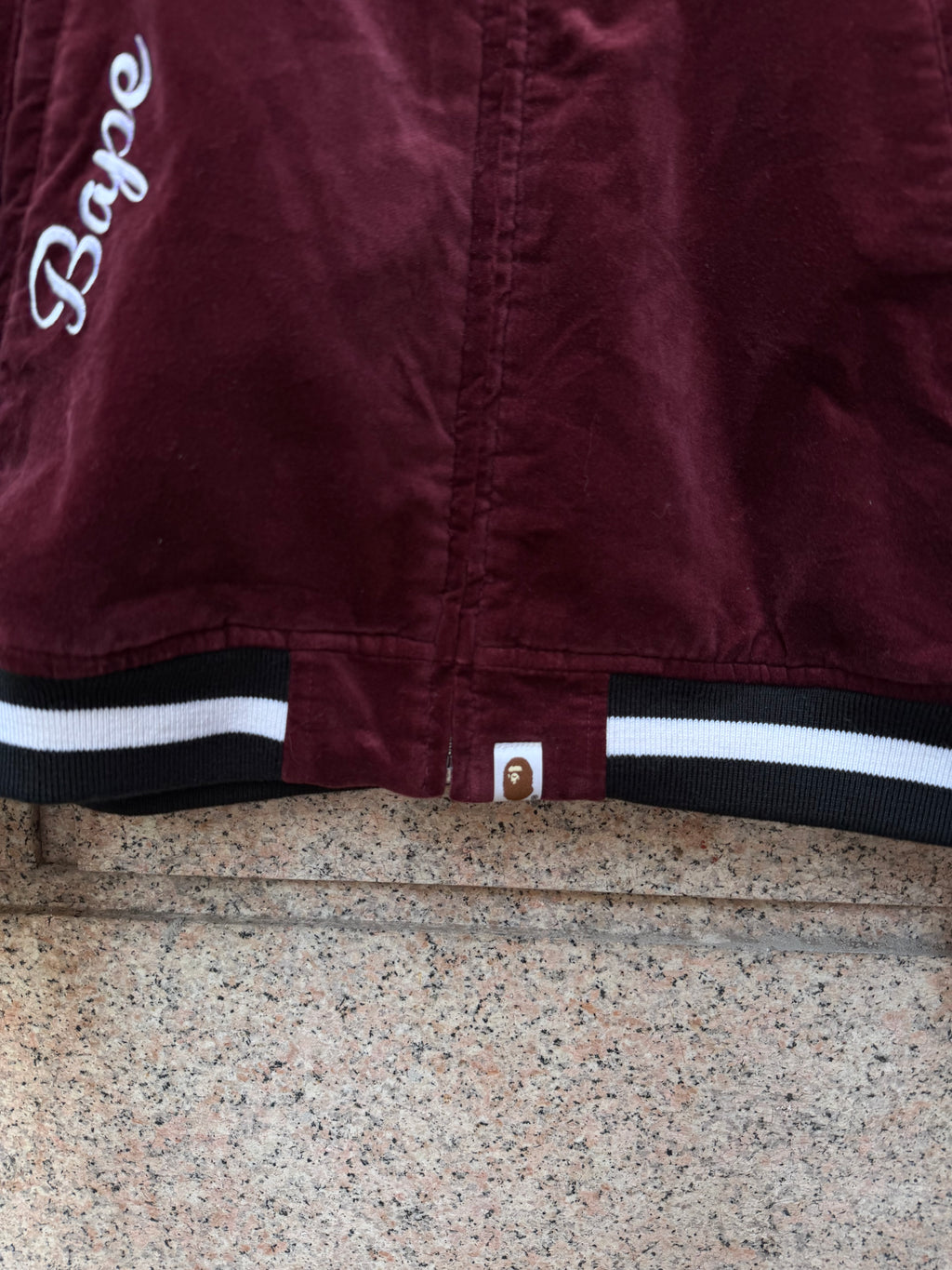 A Bathing Ape Bape Varsity Bomber Jacket - L (USED)