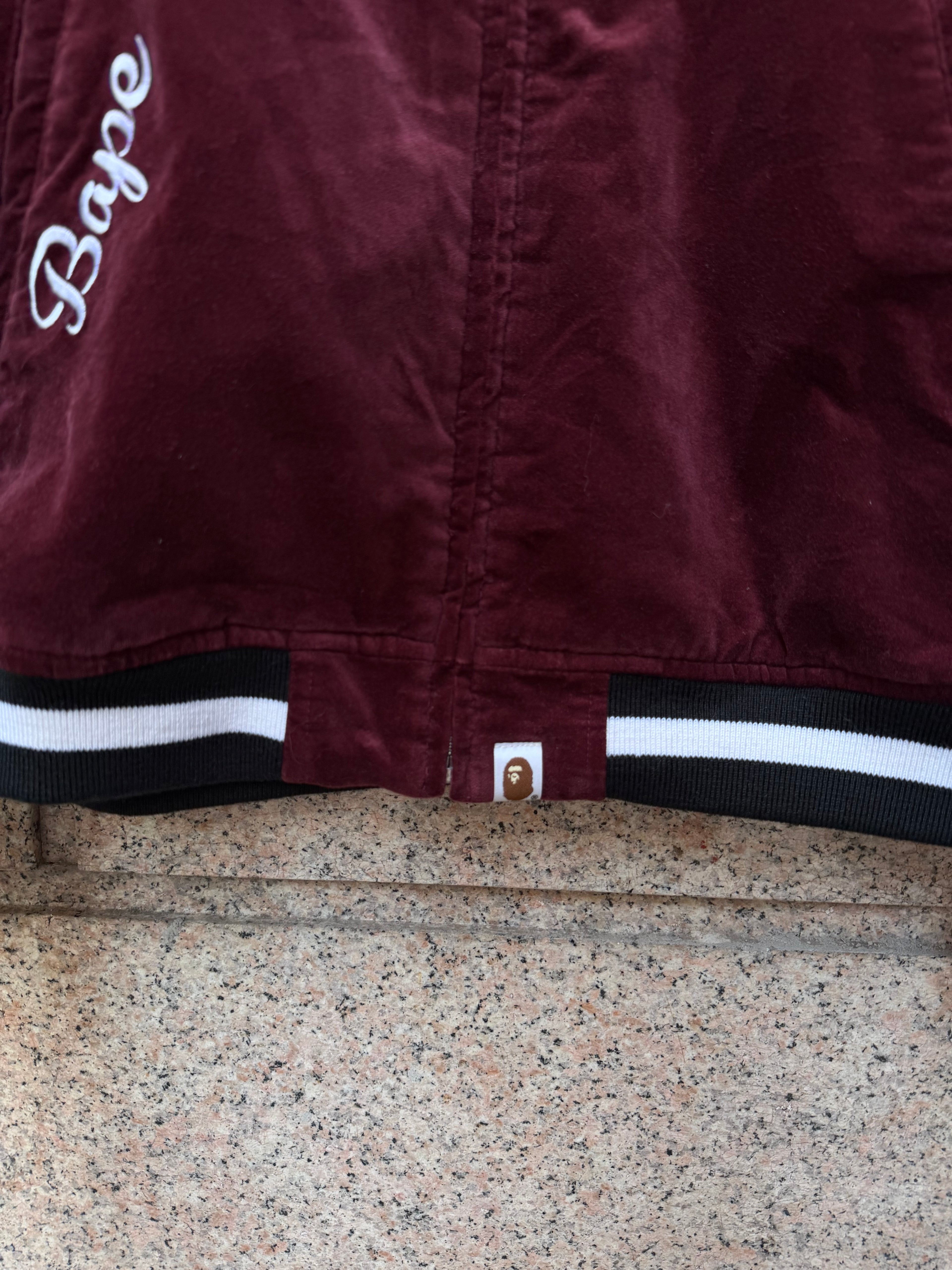 A Bathing Ape Bape Varsity Bomber Jacket - L (USED)