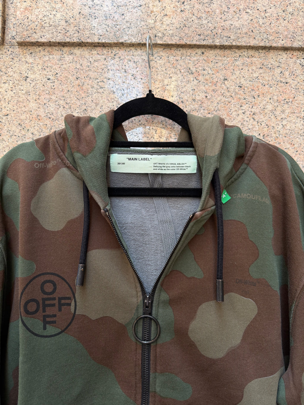 Off-White Impressionism Zip Camo Hoodie - M (USED)