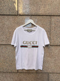 Gucci Tee Logo Washed Print White - XS (USED)