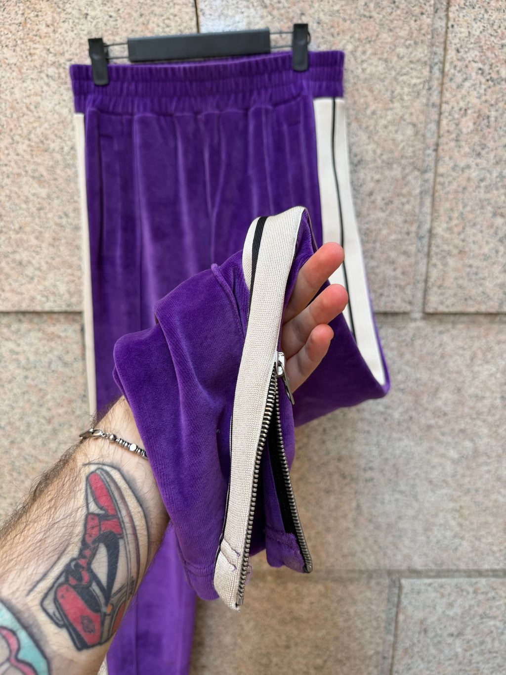 Palm Angels Track Pants Velvet Purple - S (USED)