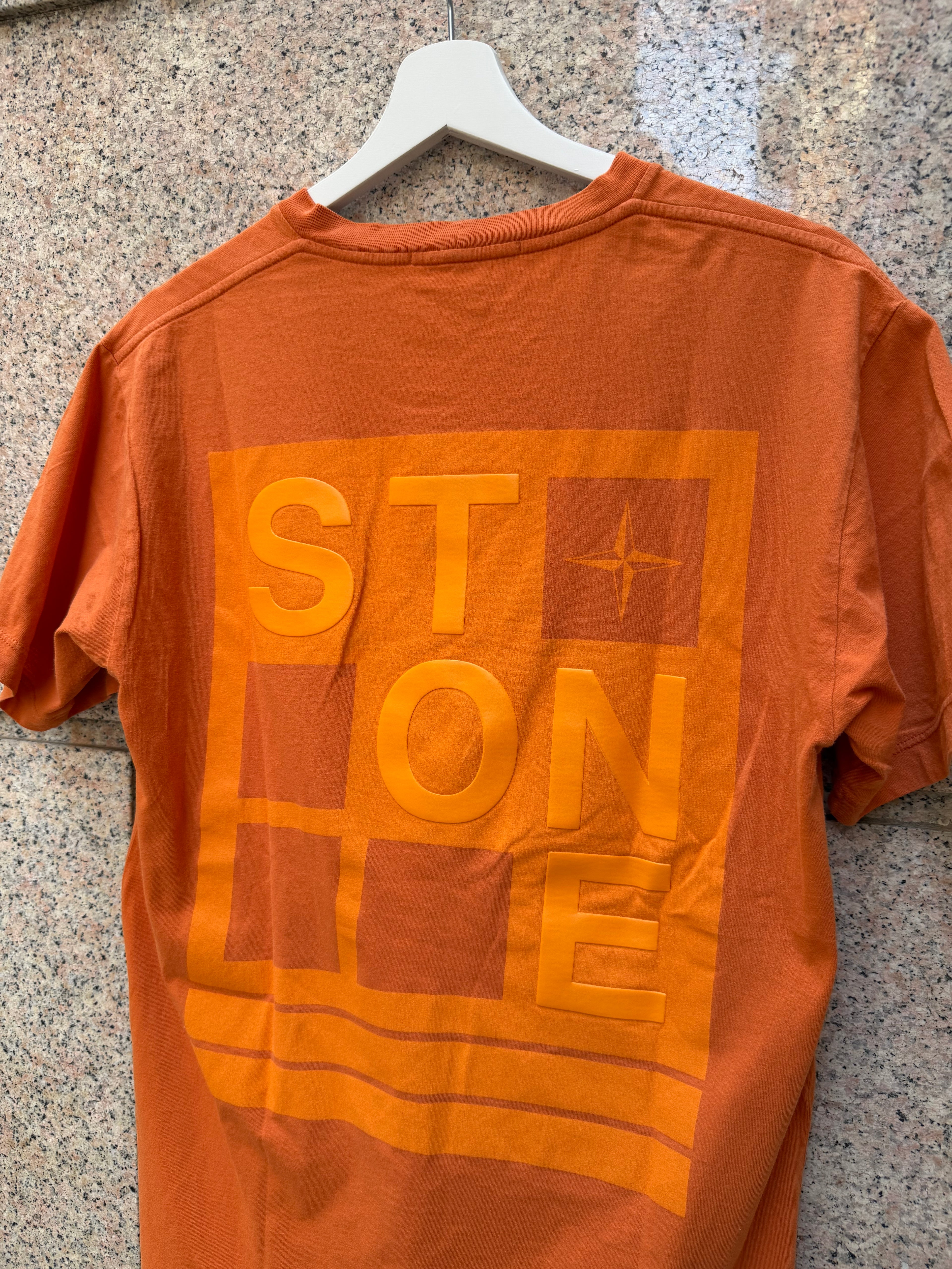 Stone Island Orange Tee - S-M (USED)