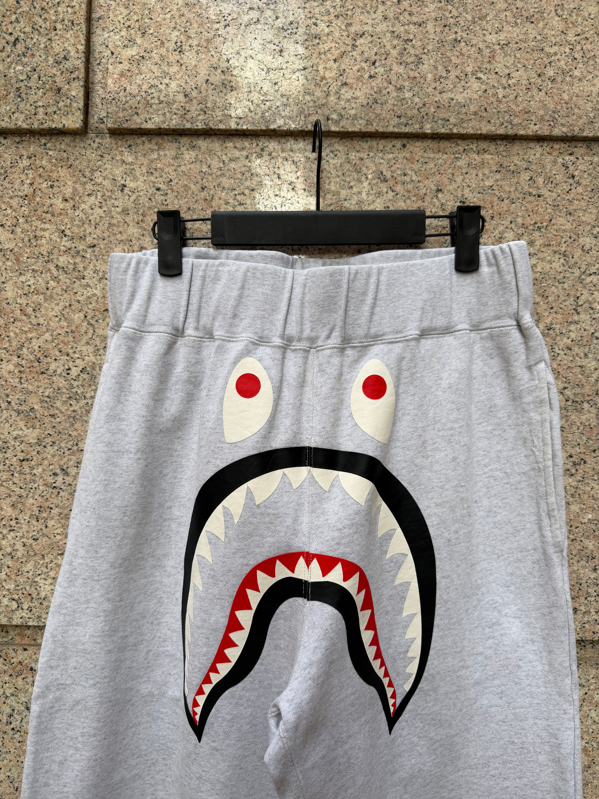 A Bathing Ape Bape Camo Shark Sweatpants Grey - L (USED)