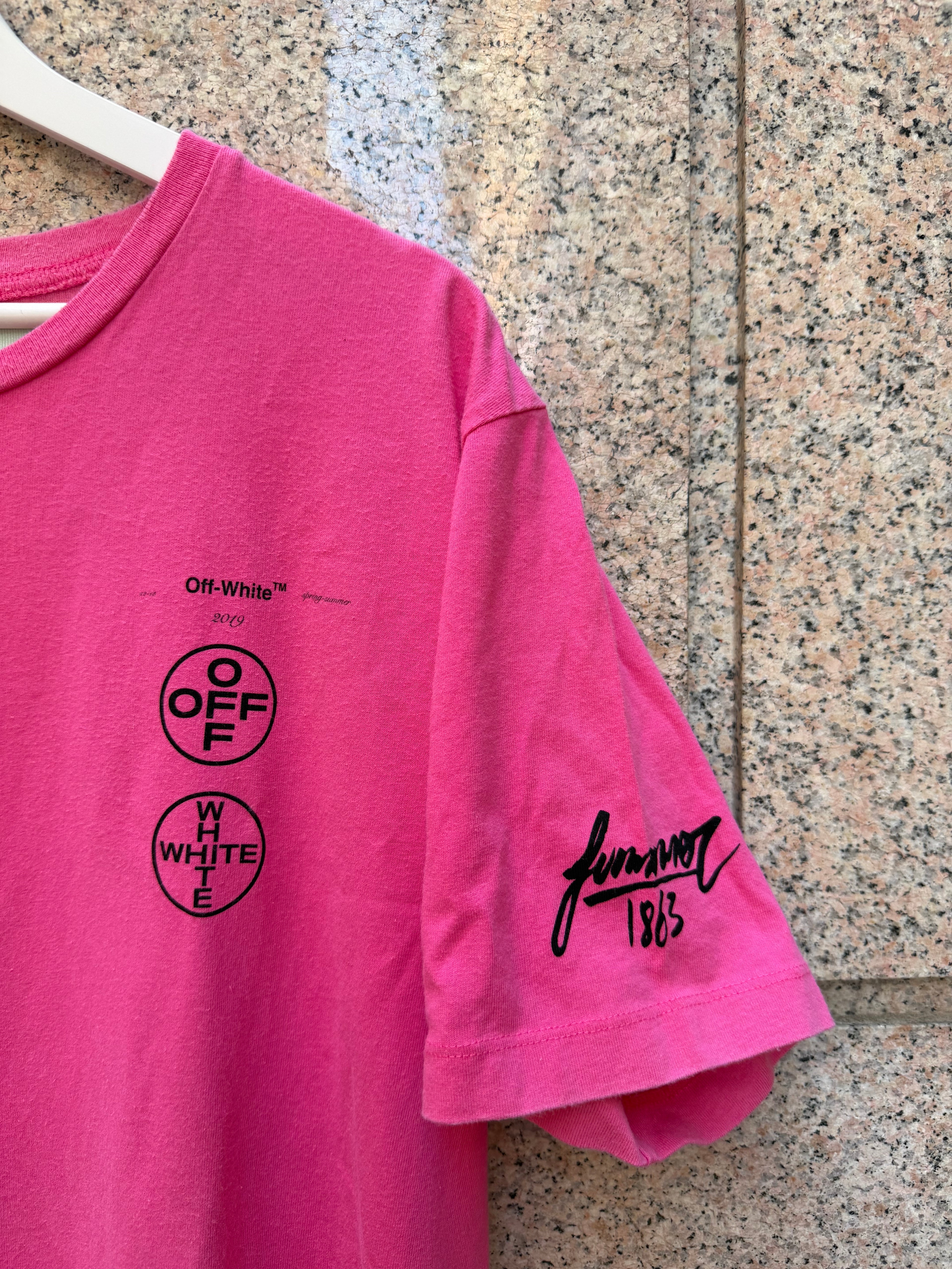Off-White Impressionism Tee Pink FW18 - L (USED)