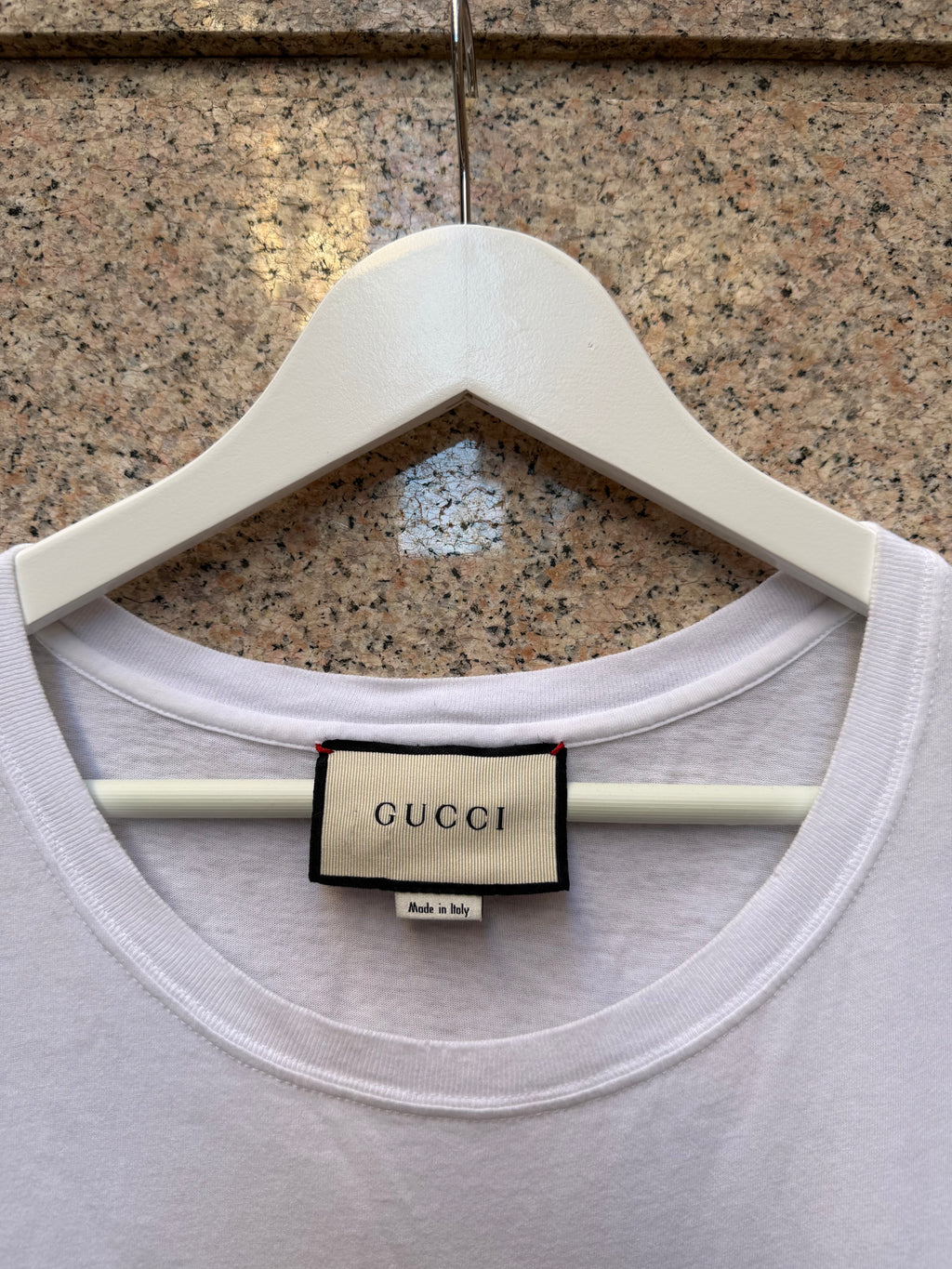 Gucci Tee Logo Washed Print White - XS (USED)