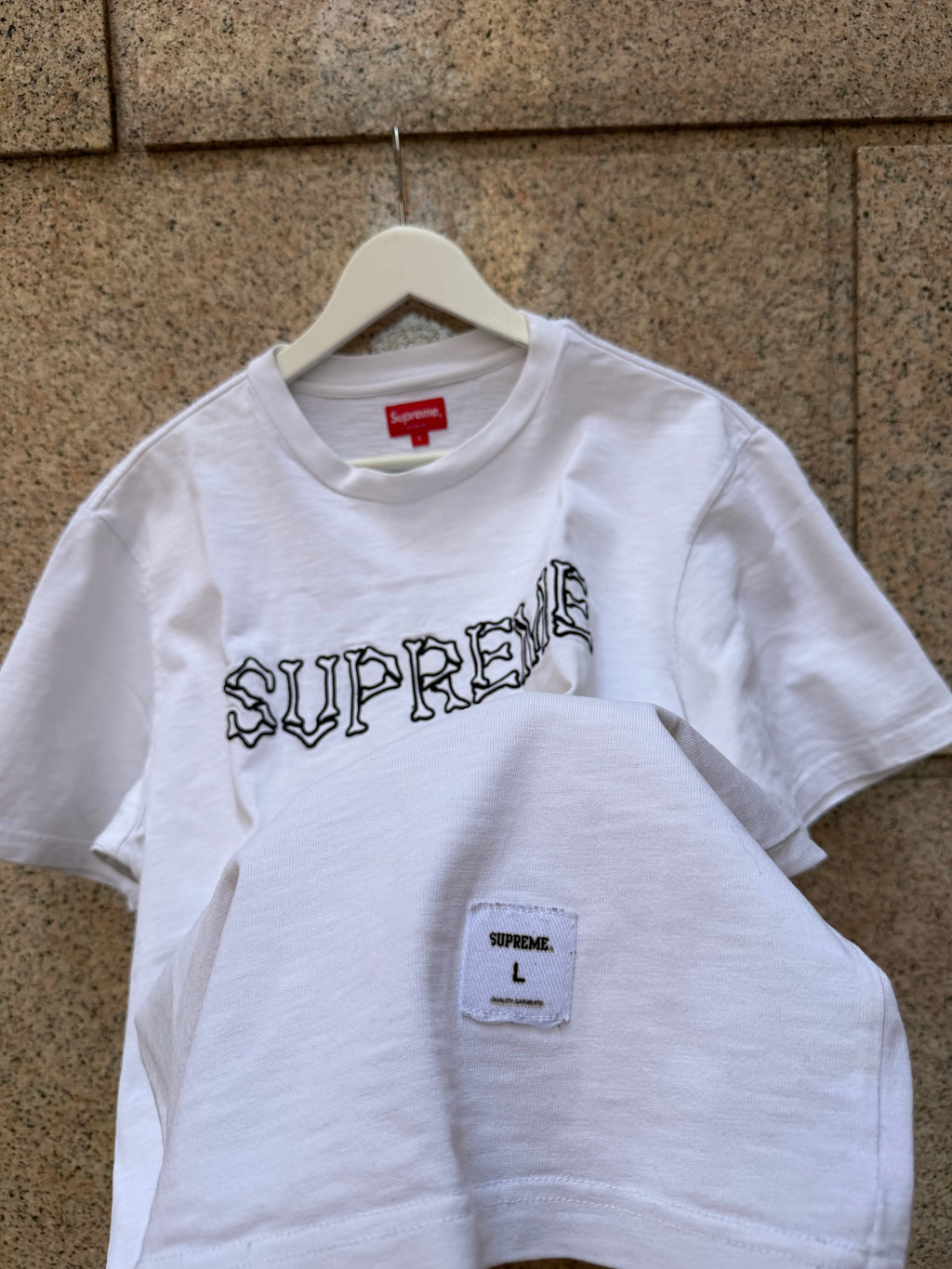 Supreme Bones White Tee - L (USED)