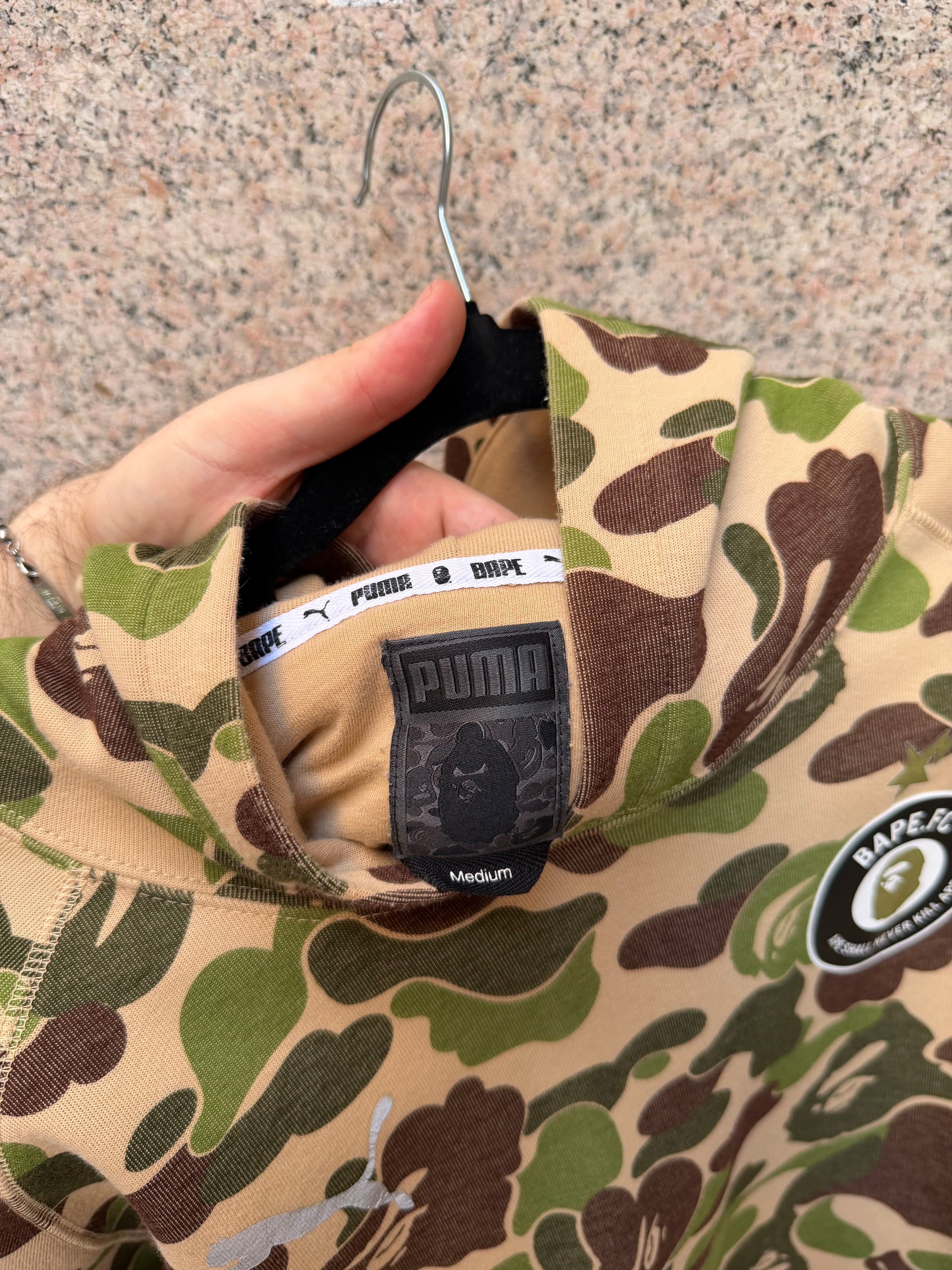 A Bathing Ape Bape X Puma Camo Hoodie SAMPLE 2015 - M (USED)