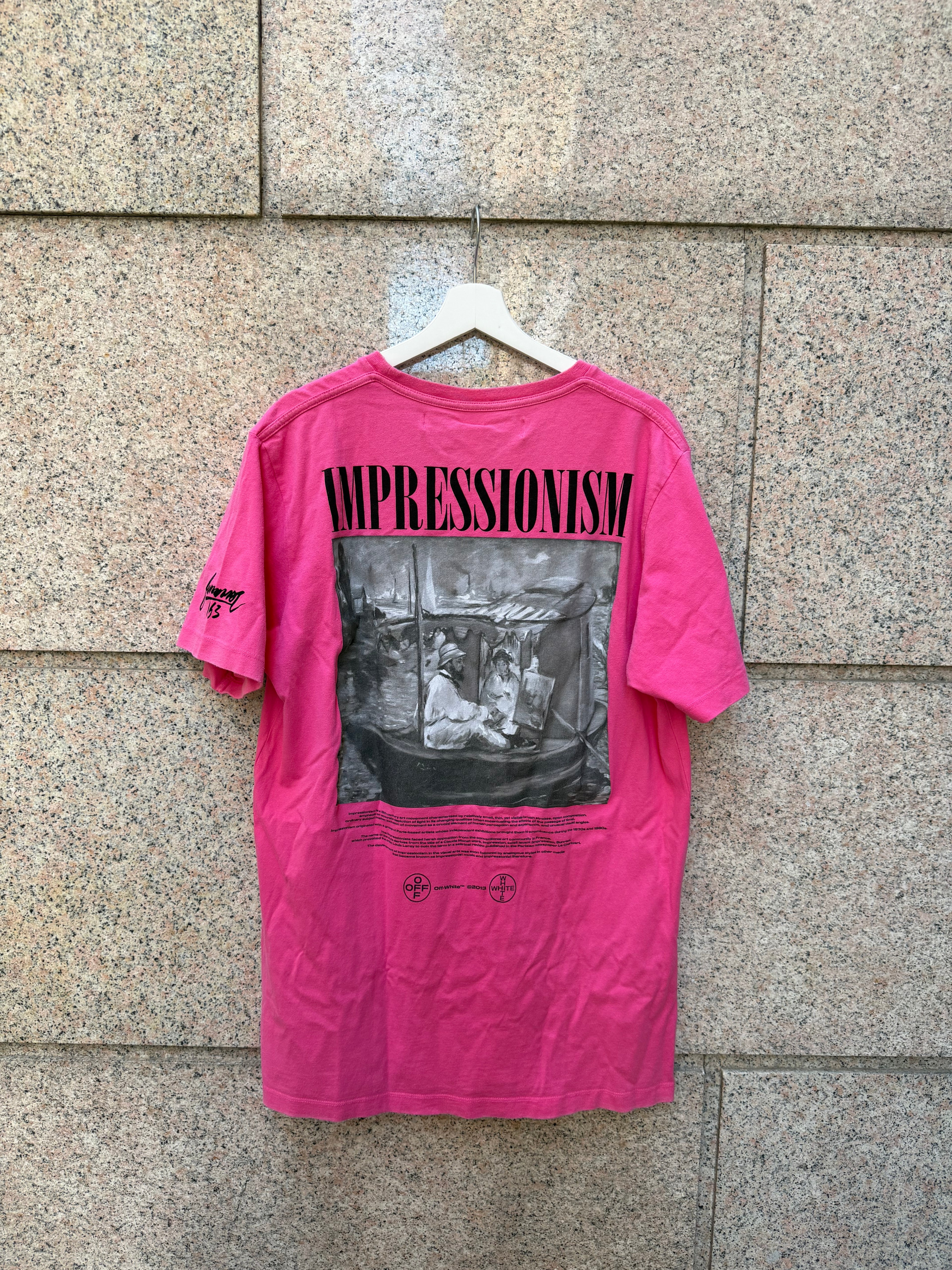 Off-White Impressionism Tee Pink FW18 - L (USED)