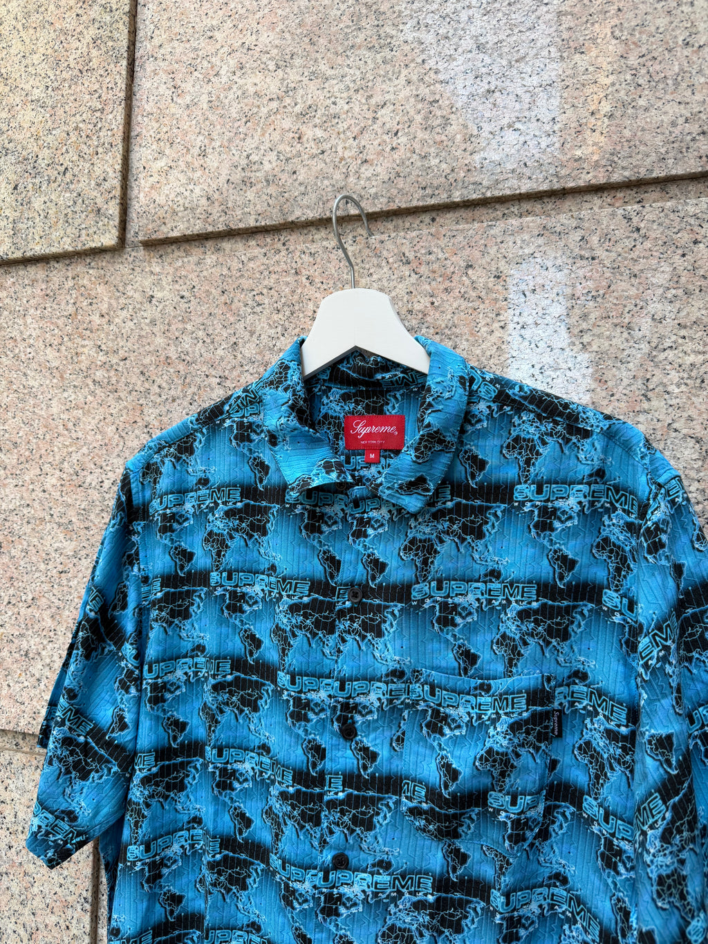 Supreme Shirt World Famous Rayon Blue - M (USED)