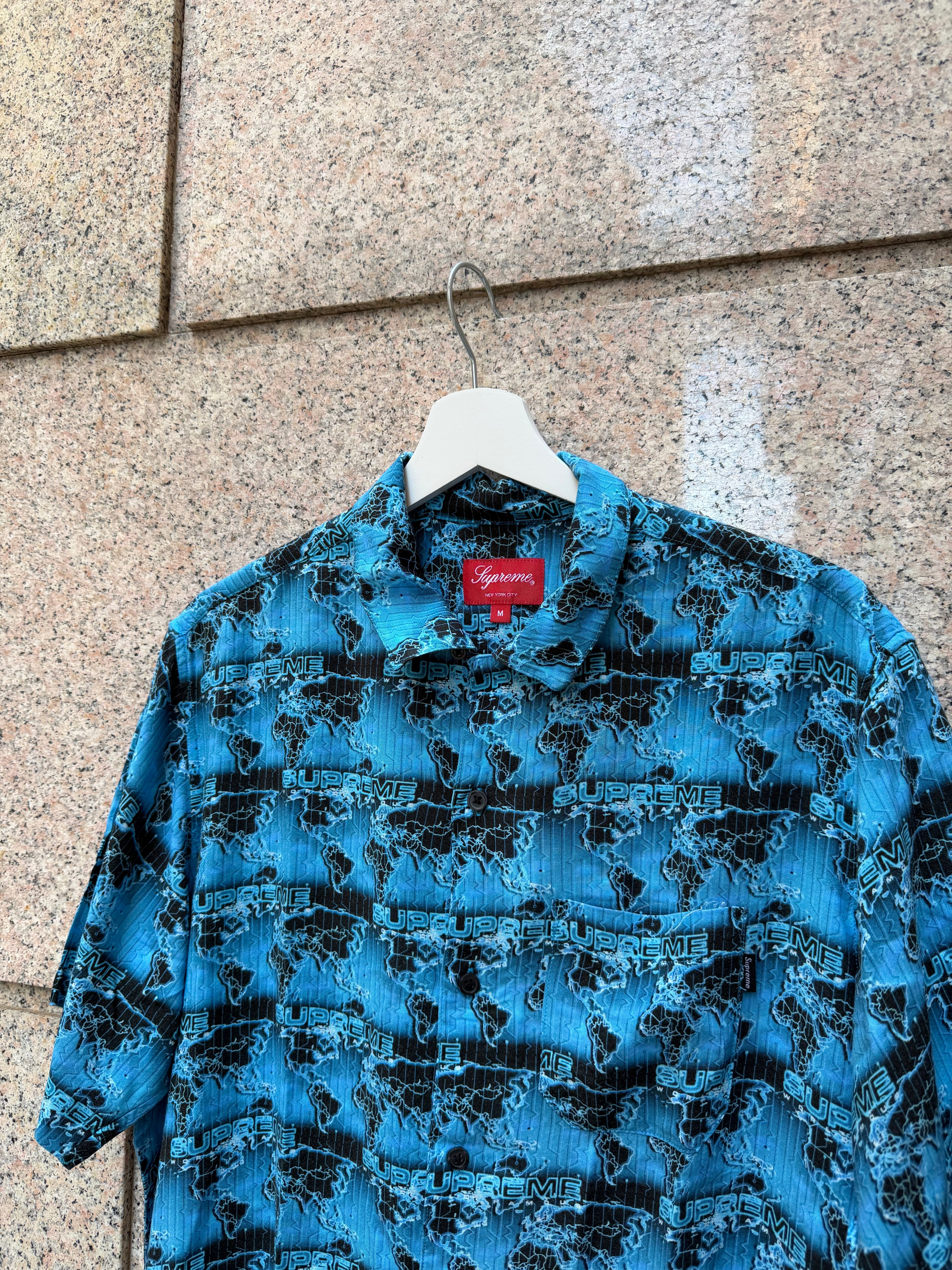 Supreme Shirt World Famous Rayon Blue - M (USED)