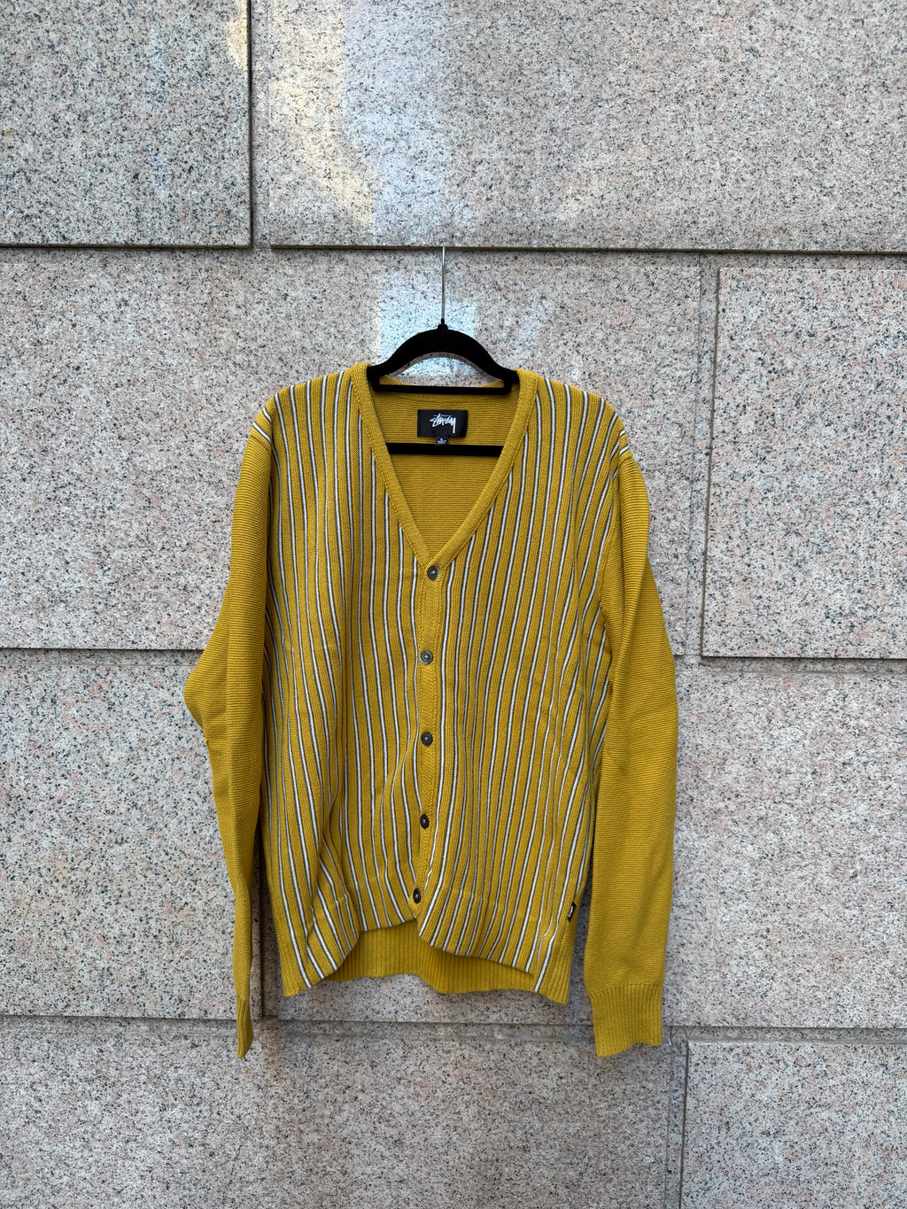 Stussy Cardigan Yellow Ochre - L (USED)