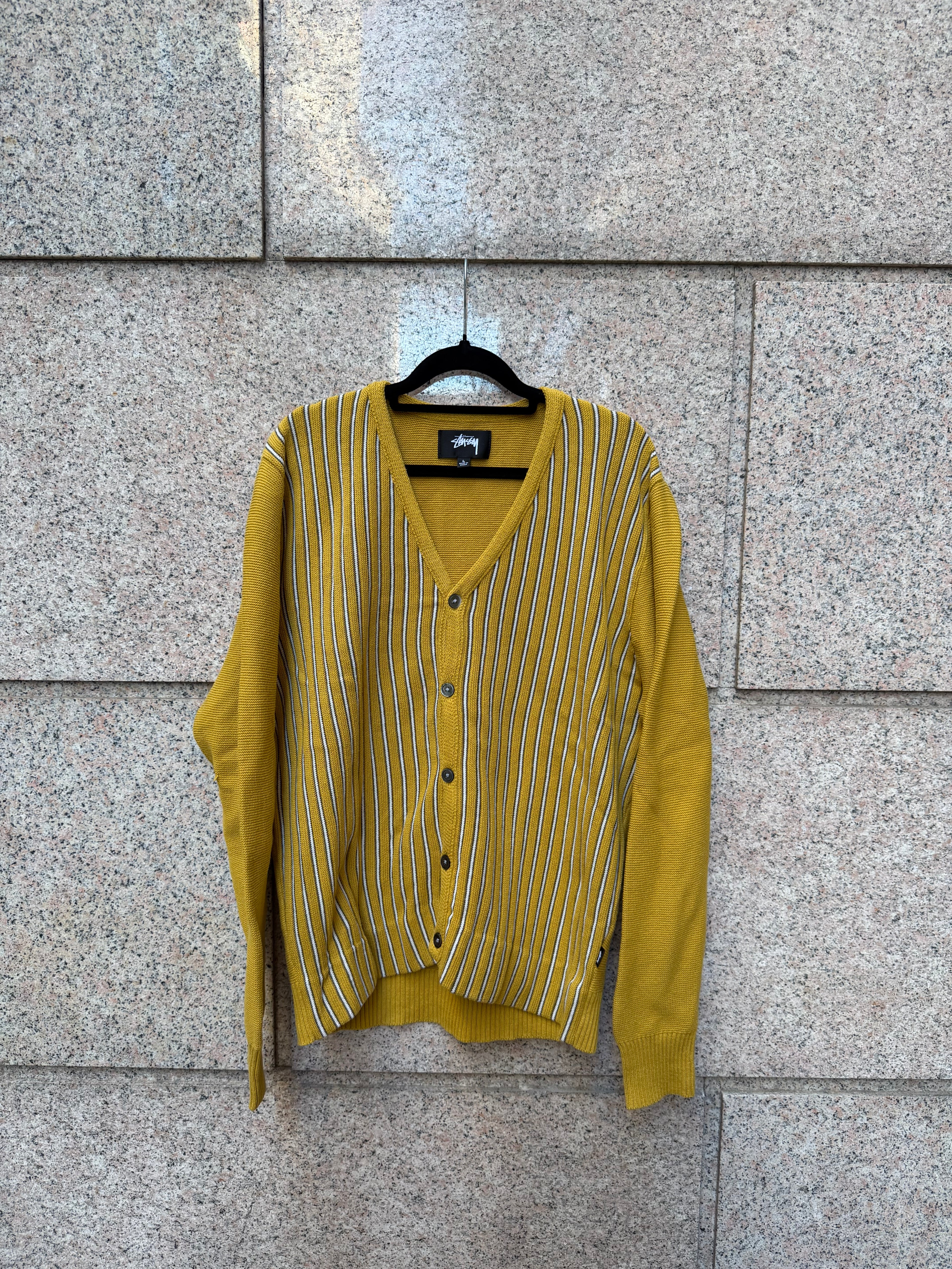 Stussy Cardigan Yellow Ochre - L (USED)