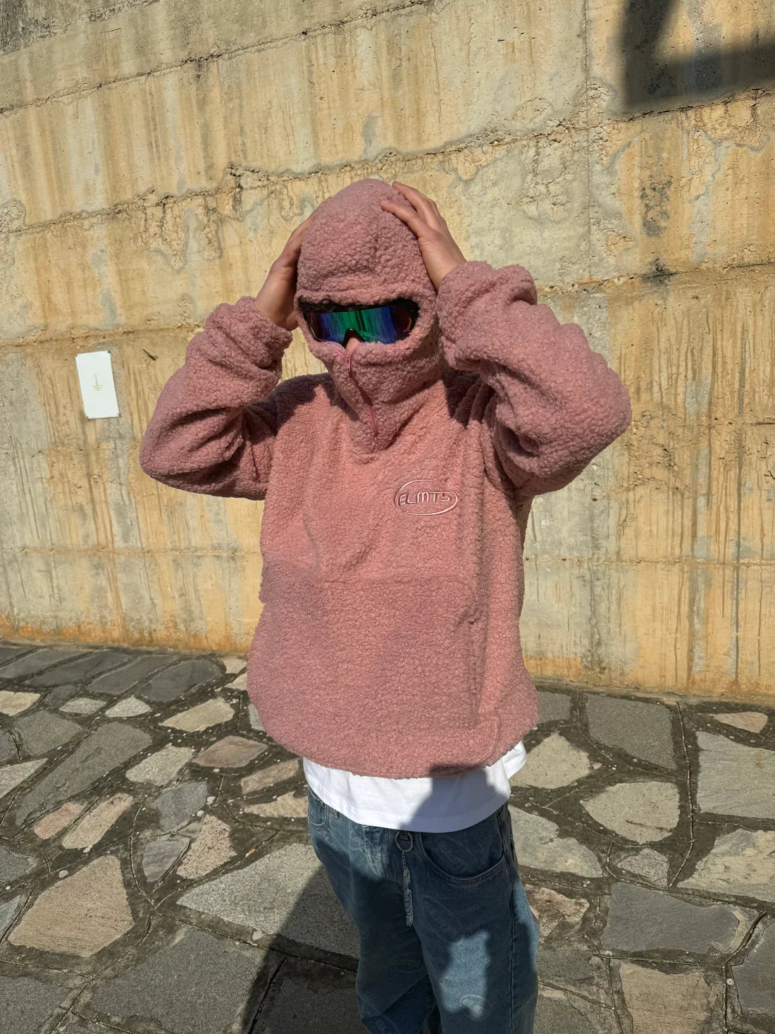 Elements Hoodie Fleece Teddy pink