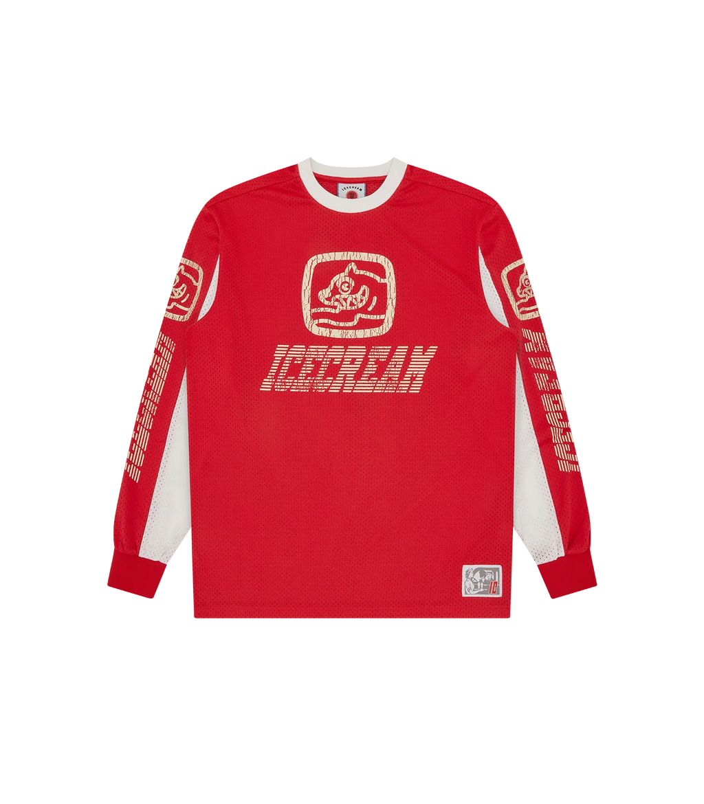 Icecream Racing Moto Longsleeve Jersey Red