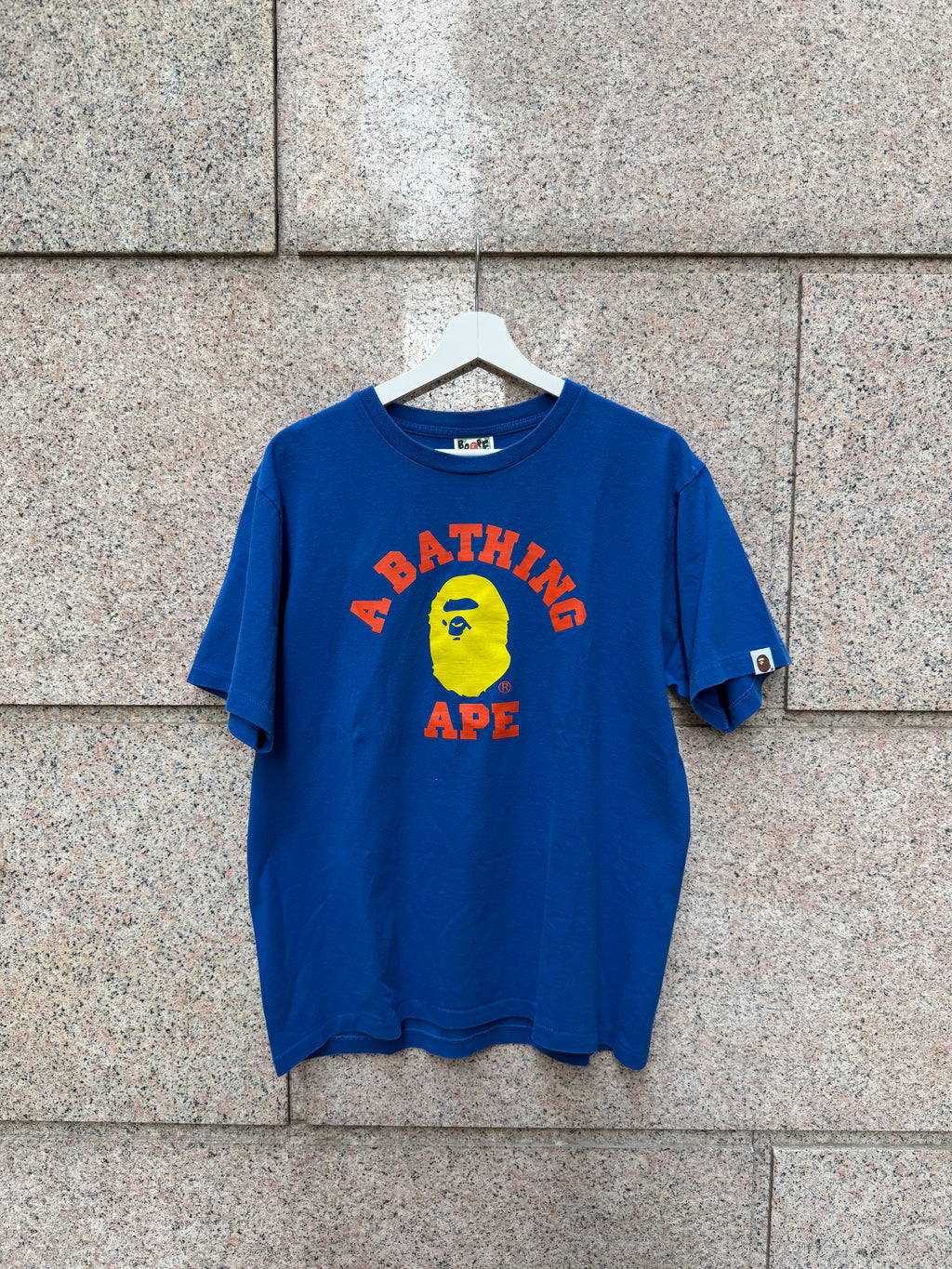 A Bathing Ape Bape Tee College Blue - L (USED)