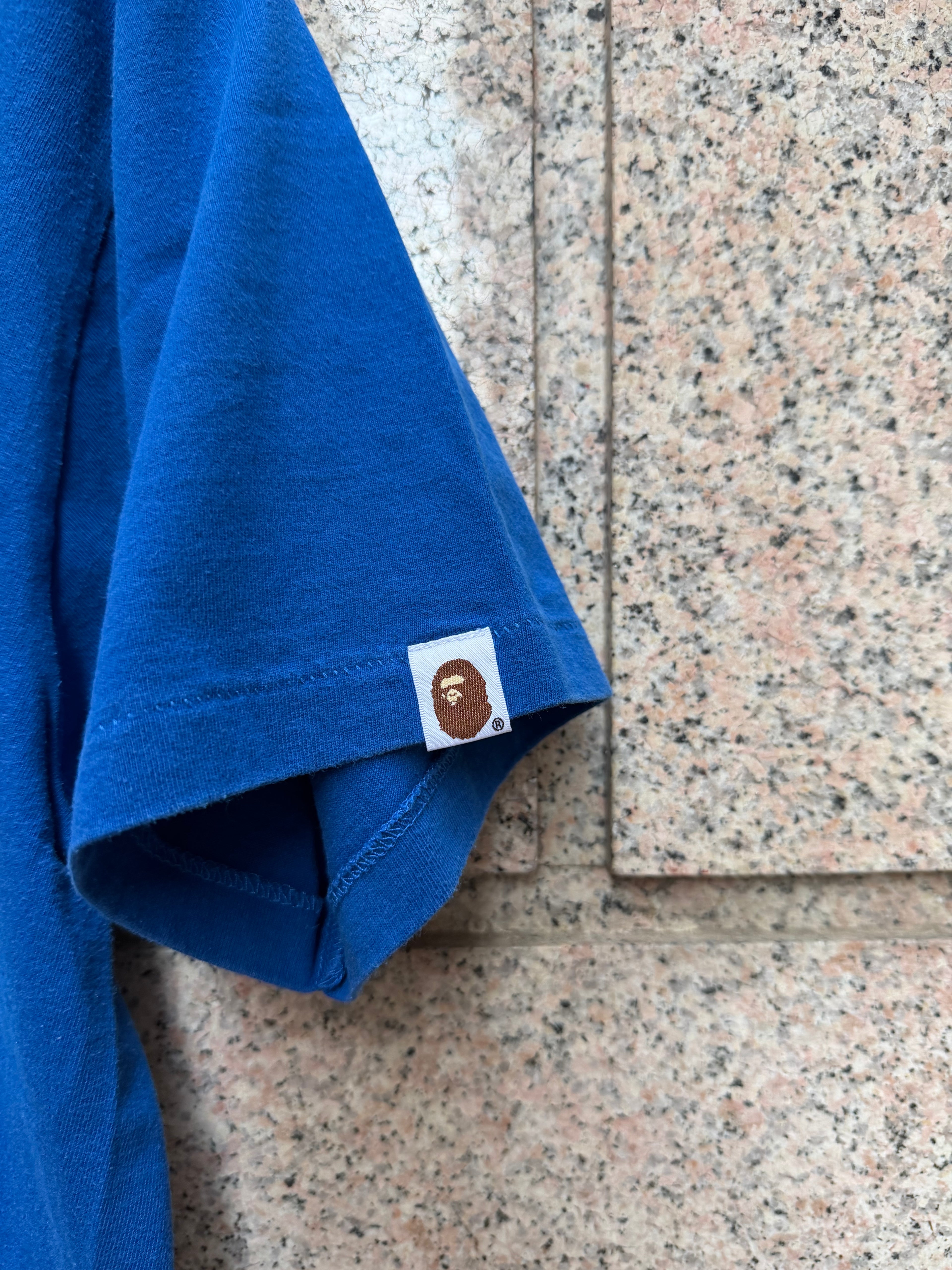 A Bathing Ape Bape Tee College Blue - L (USED)