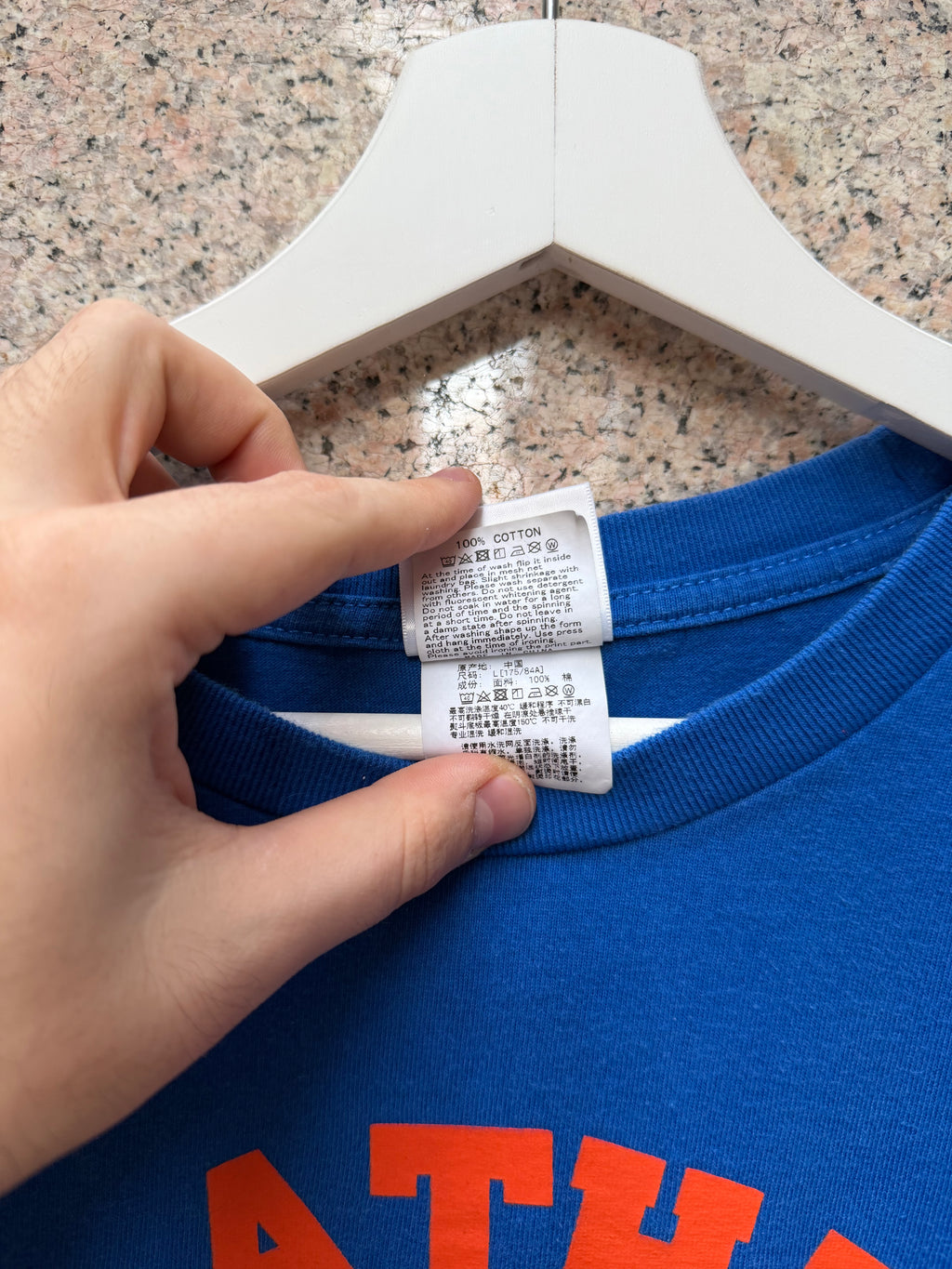 A Bathing Ape Bape Tee College Blue - L (USED)